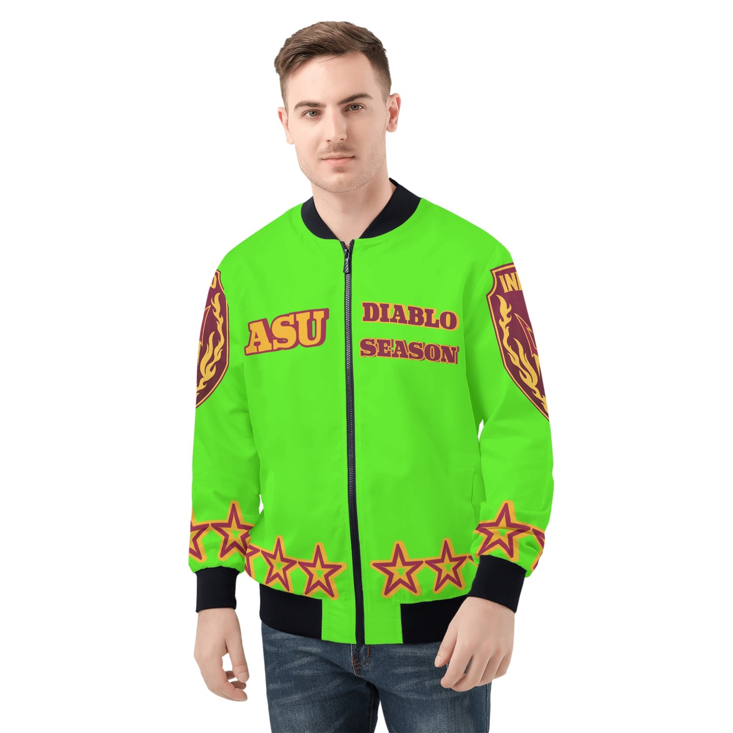 Sun Devil Stars Edition Mens Goo Green Zip Up Jacket