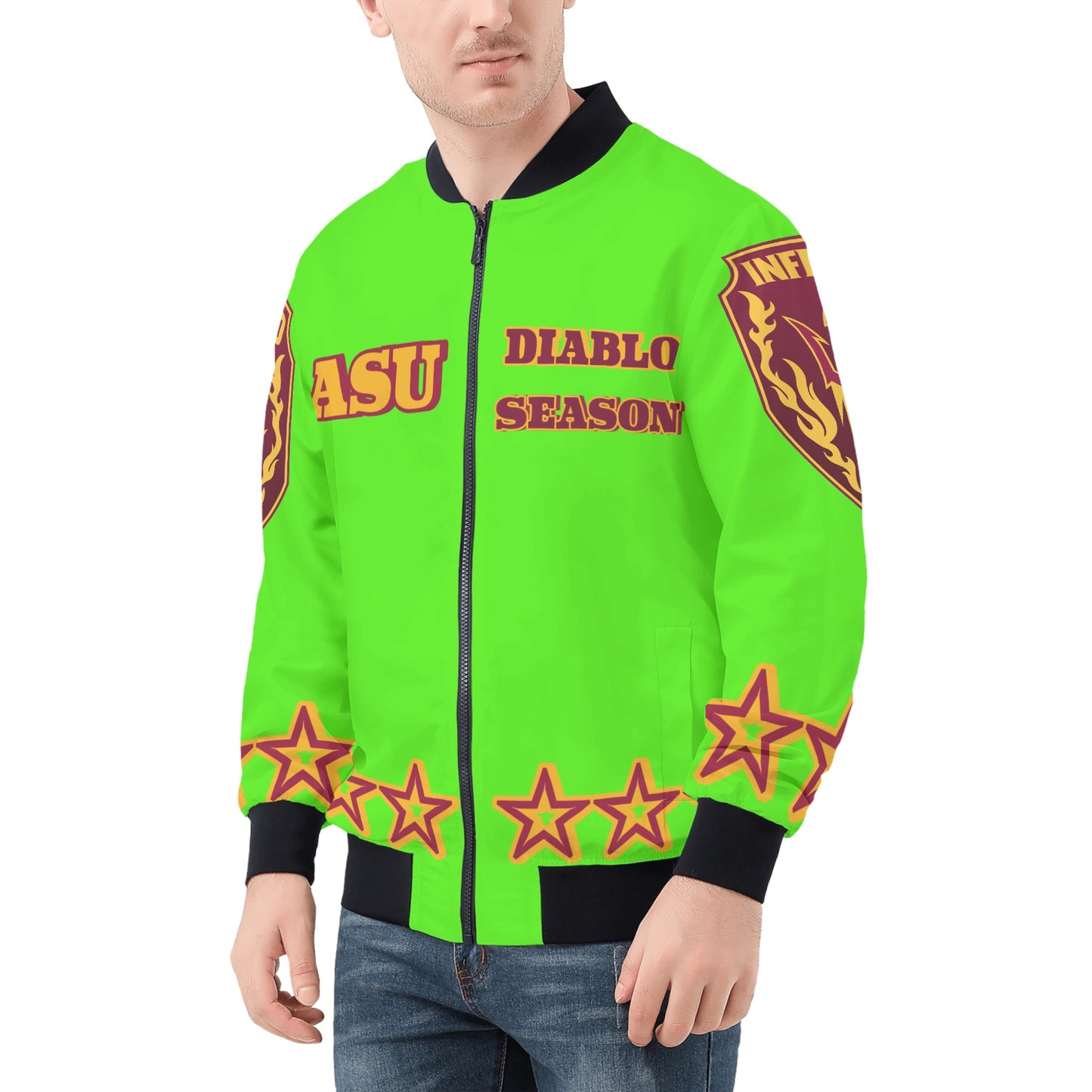 Sun Devil Stars Edition Mens Goo Green Zip Up Jacket