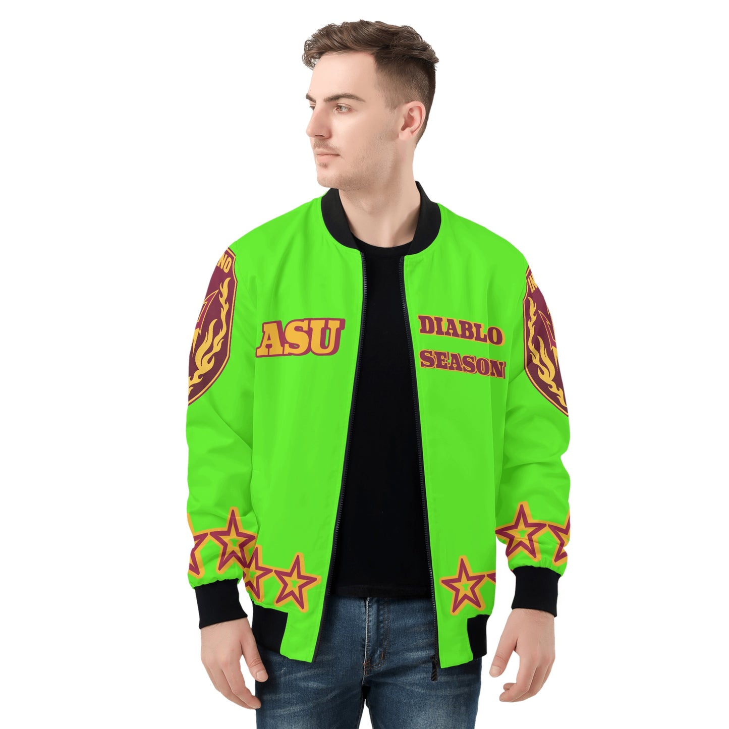 Sun Devil Stars Edition Mens Goo Green Zip Up Jacket