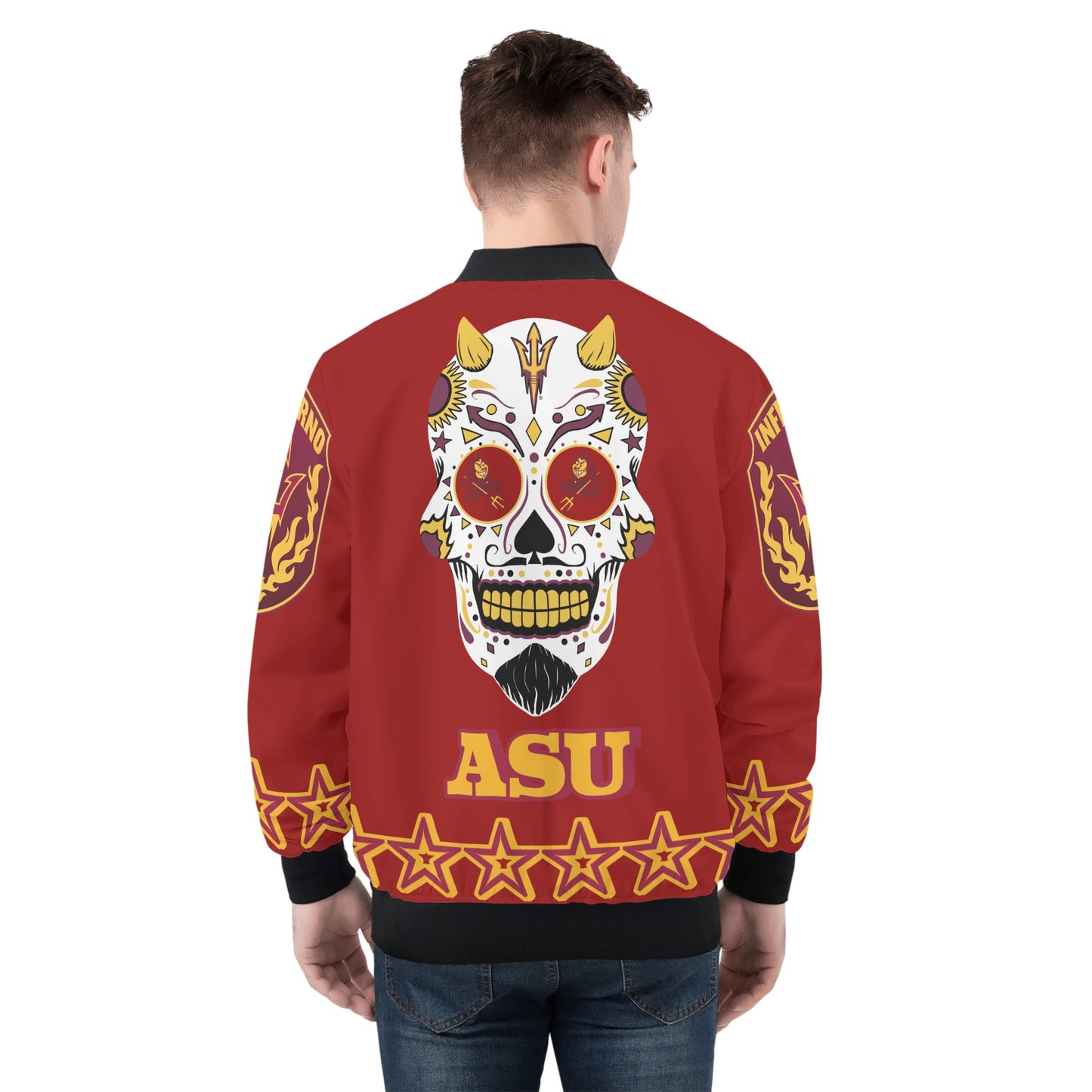 Sun Devil Stars Edition Mens Maroon Zip Up Jacket