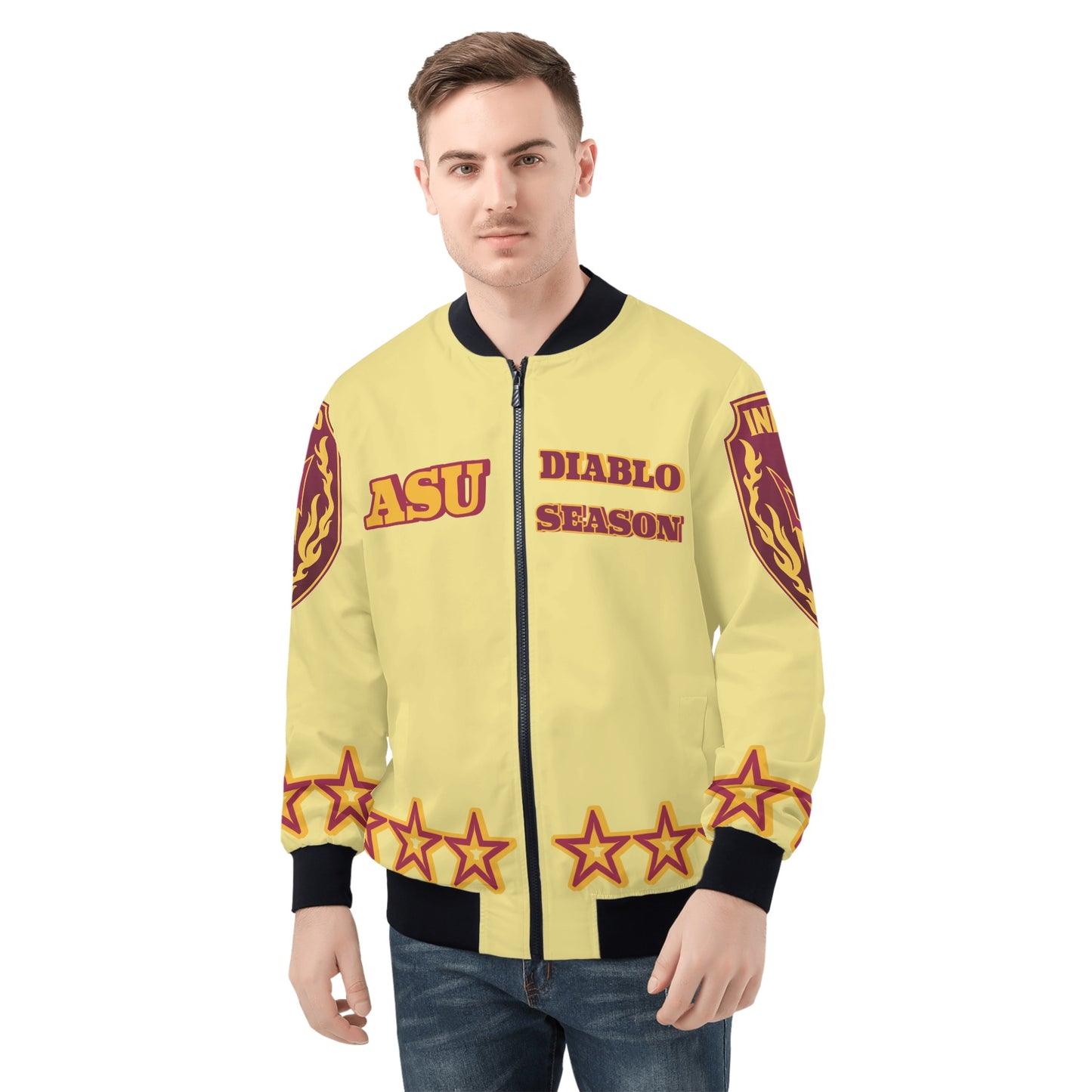 Sun Devil Stars Edition Mens Tan Zip Up Jacket