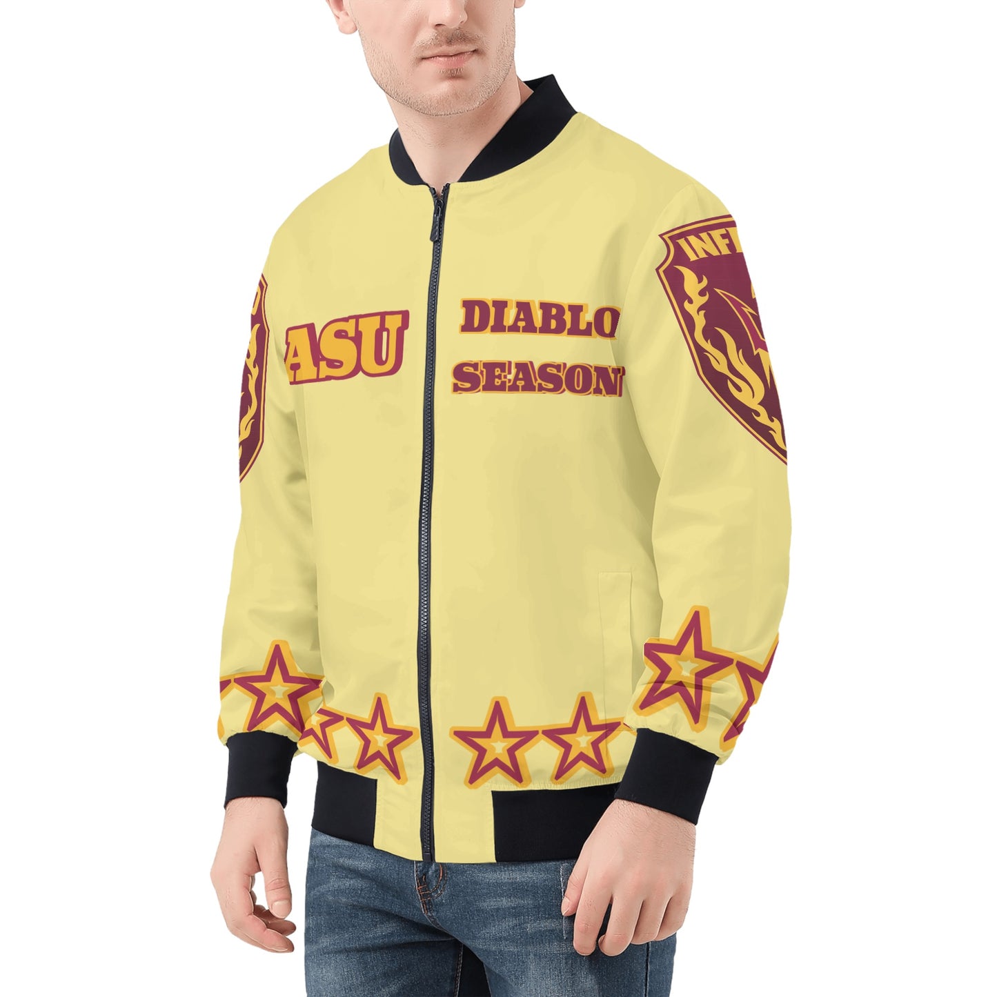 Sun Devil Stars Edition Mens Tan Zip Up Jacket