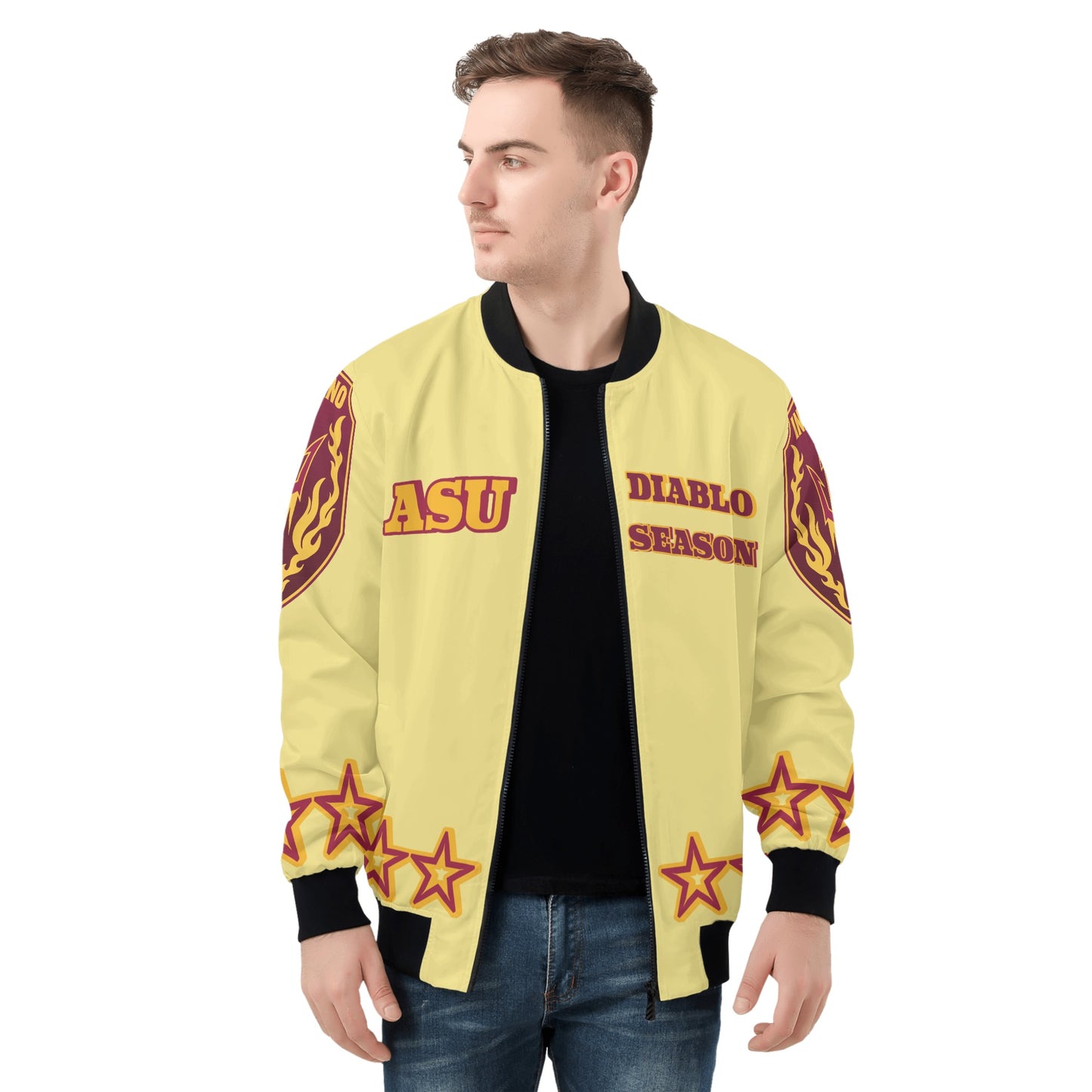 Sun Devil Stars Edition Mens Tan Zip Up Jacket