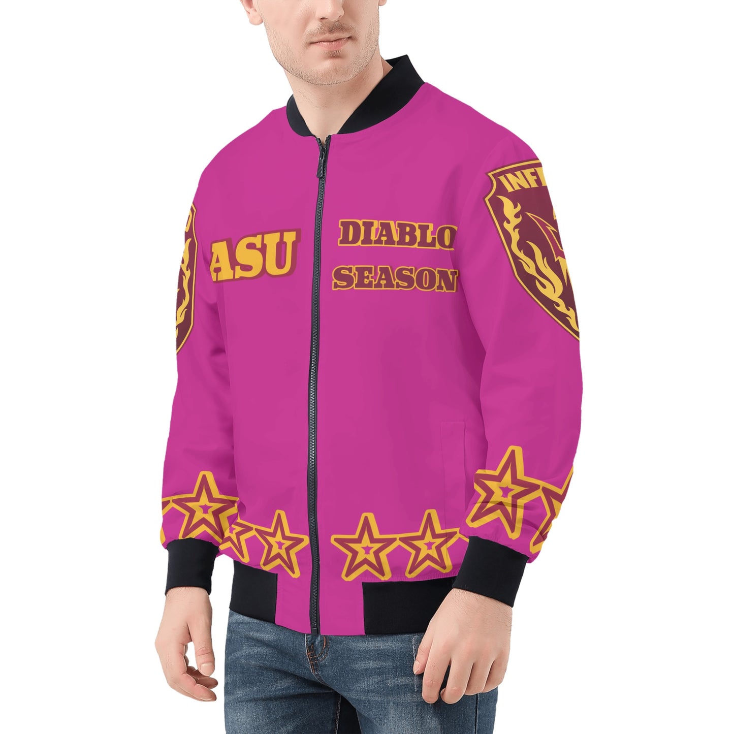 Sun Devil Stars Edition Mens Purple Zip Up Jacket