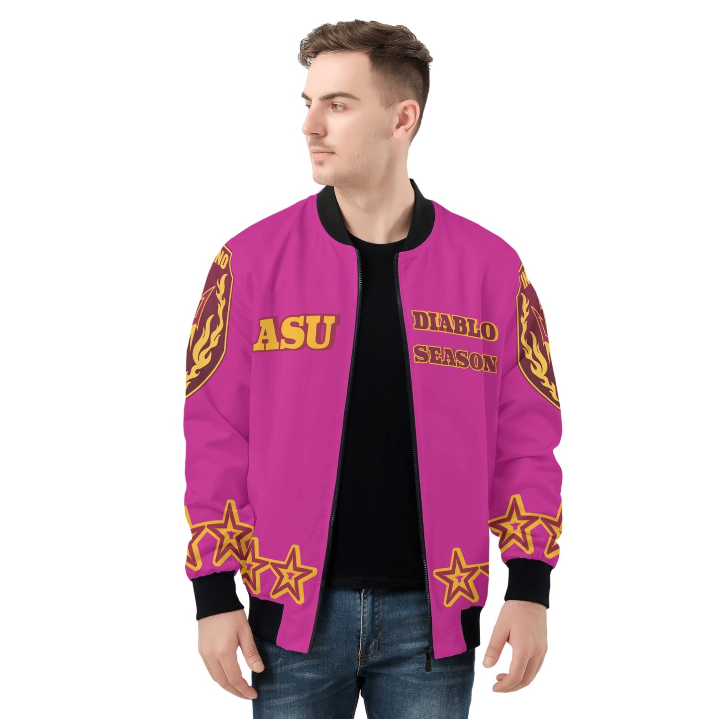 Sun Devil Stars Edition Mens Purple Zip Up Jacket