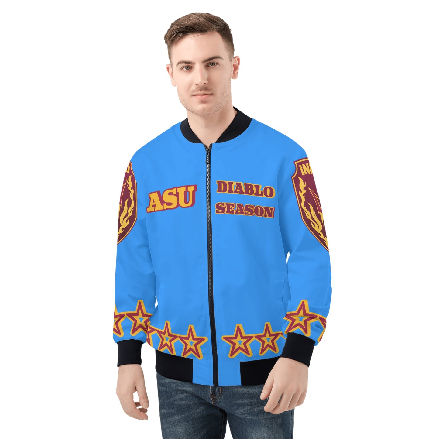 Sun Devil Stars Edition Mens Blue Zip Up Jacket