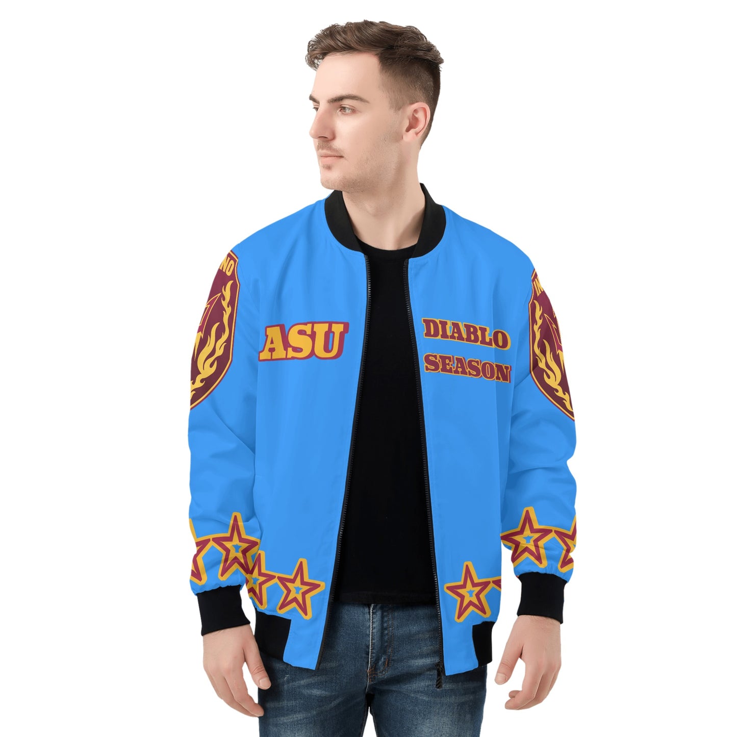 Sun Devil Stars Edition Mens Blue Zip Up Jacket