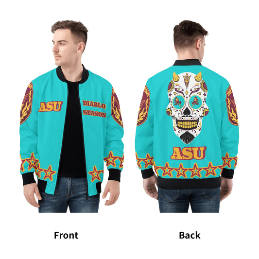 Sun Devil Stars Edition Mens Turquoise Zip Up Jacket