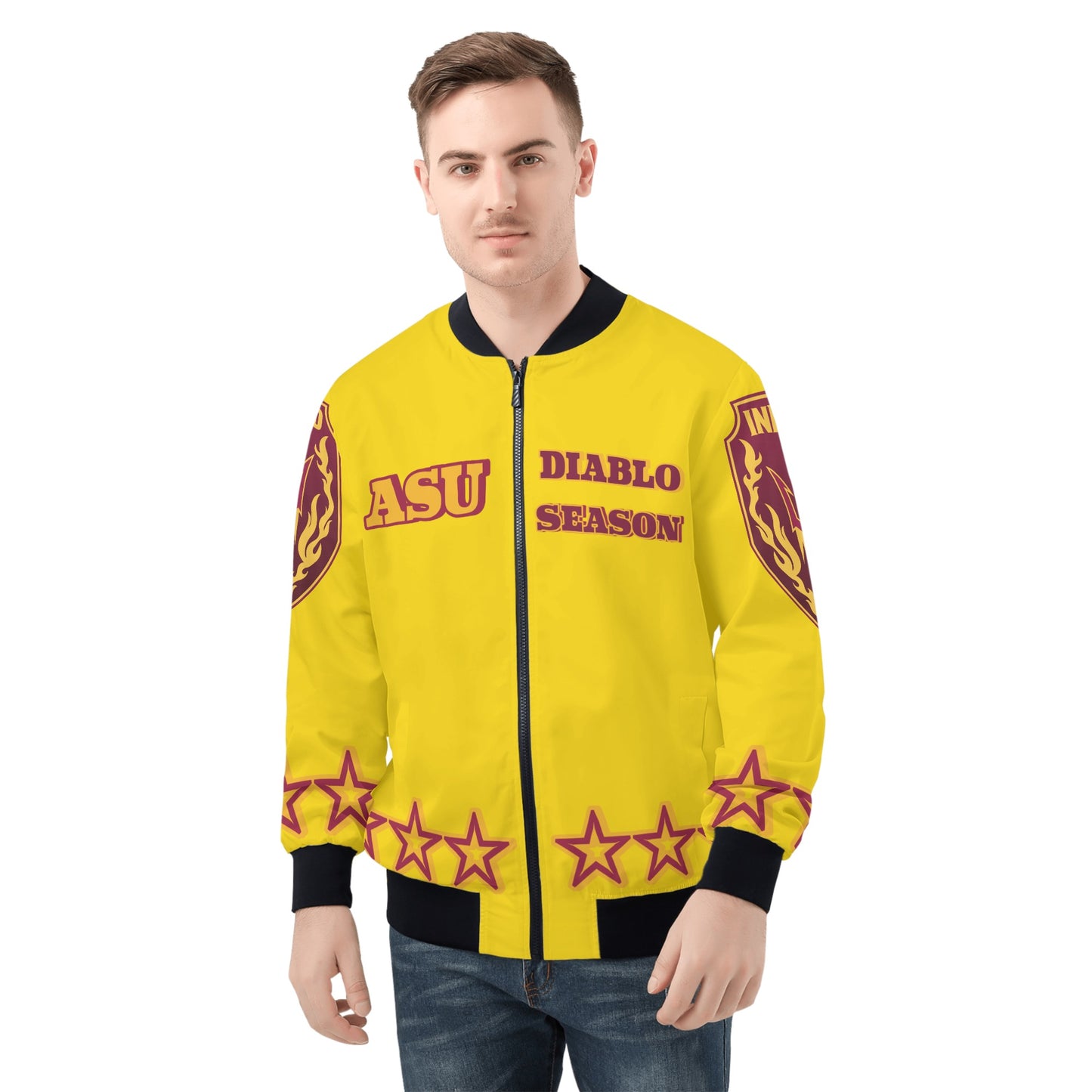 Sun Devil Stars Edition Mens Gold Zip Up Jacket