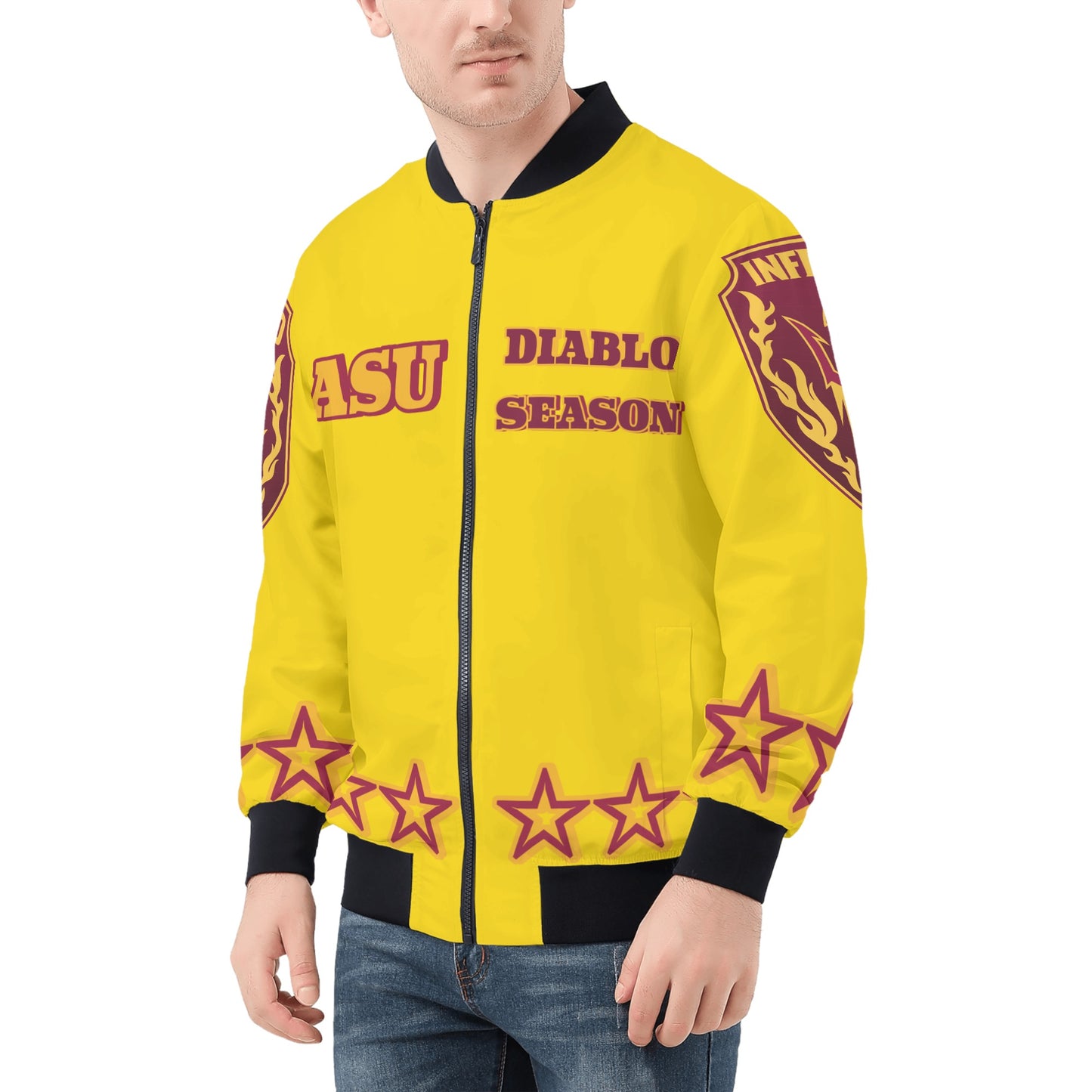 Sun Devil Stars Edition Mens Gold Zip Up Jacket