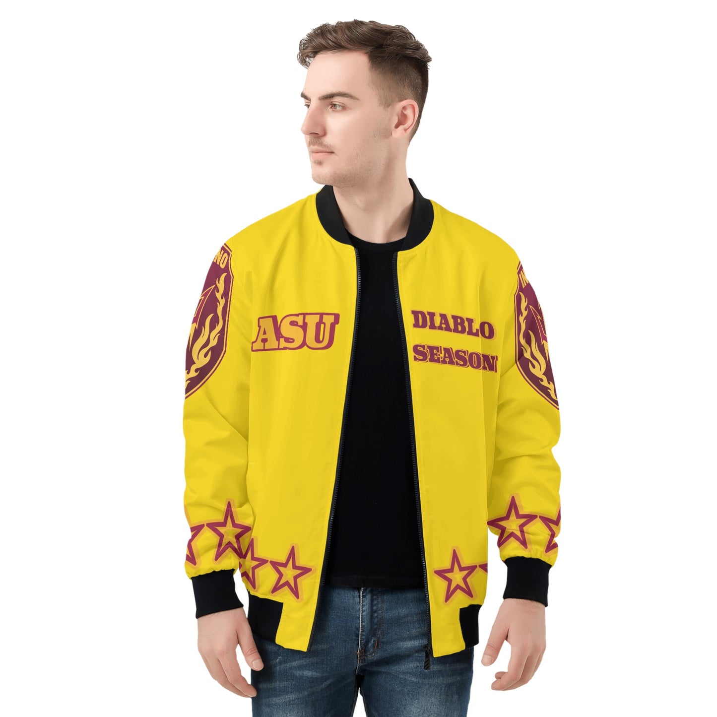 Sun Devil Stars Edition Mens Gold Zip Up Jacket