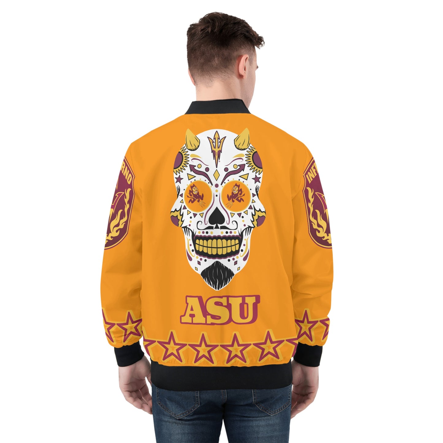 Sun Devil Stars Edition Mens Orange Zip Up Jacket