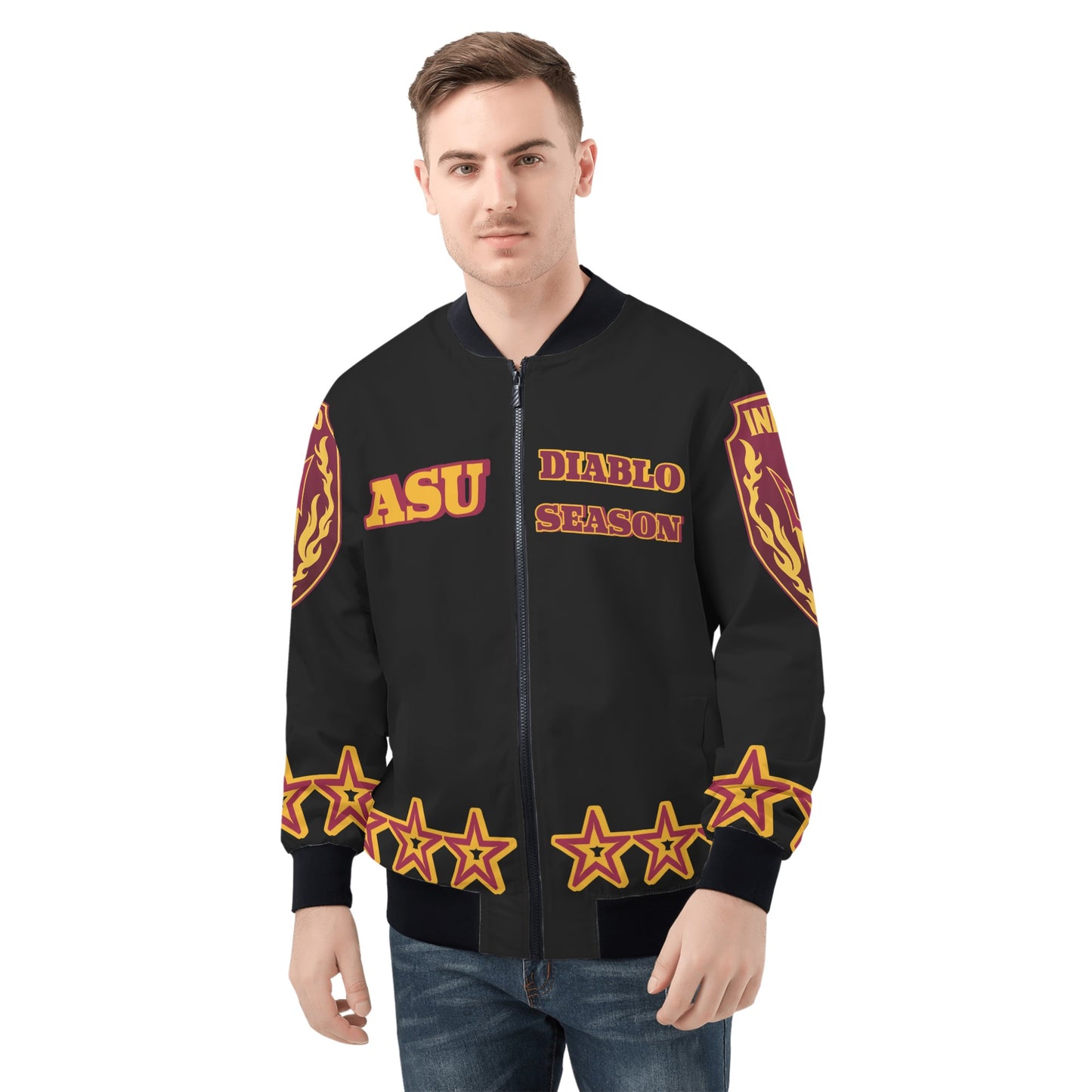 Sun Devil Stars Edition Mens Black Zip Up Jacket