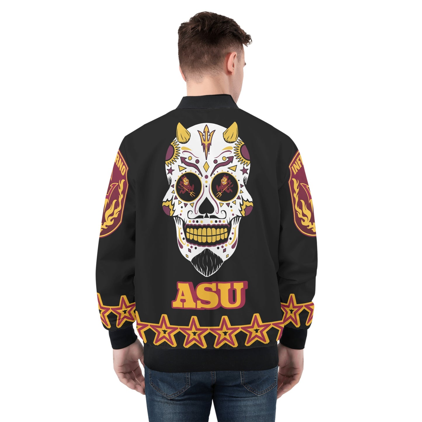 Sun Devil Stars Edition Mens Black Zip Up Jacket