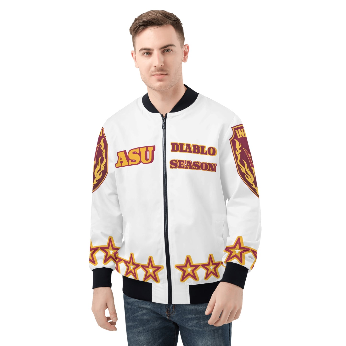 Sun Devil Stars Edition Mens White Zip Up Jacket