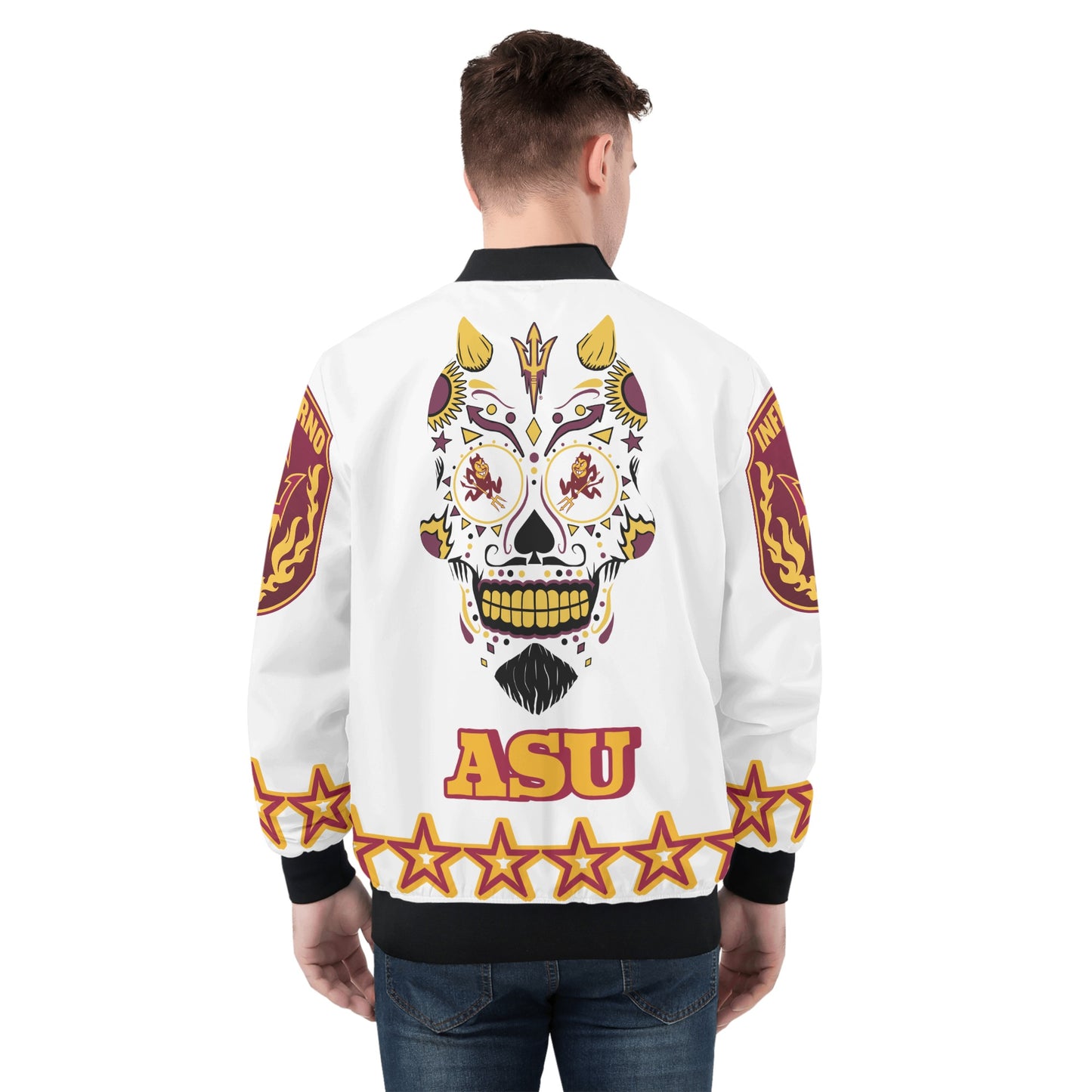 Sun Devil Stars Edition Mens White Zip Up Jacket