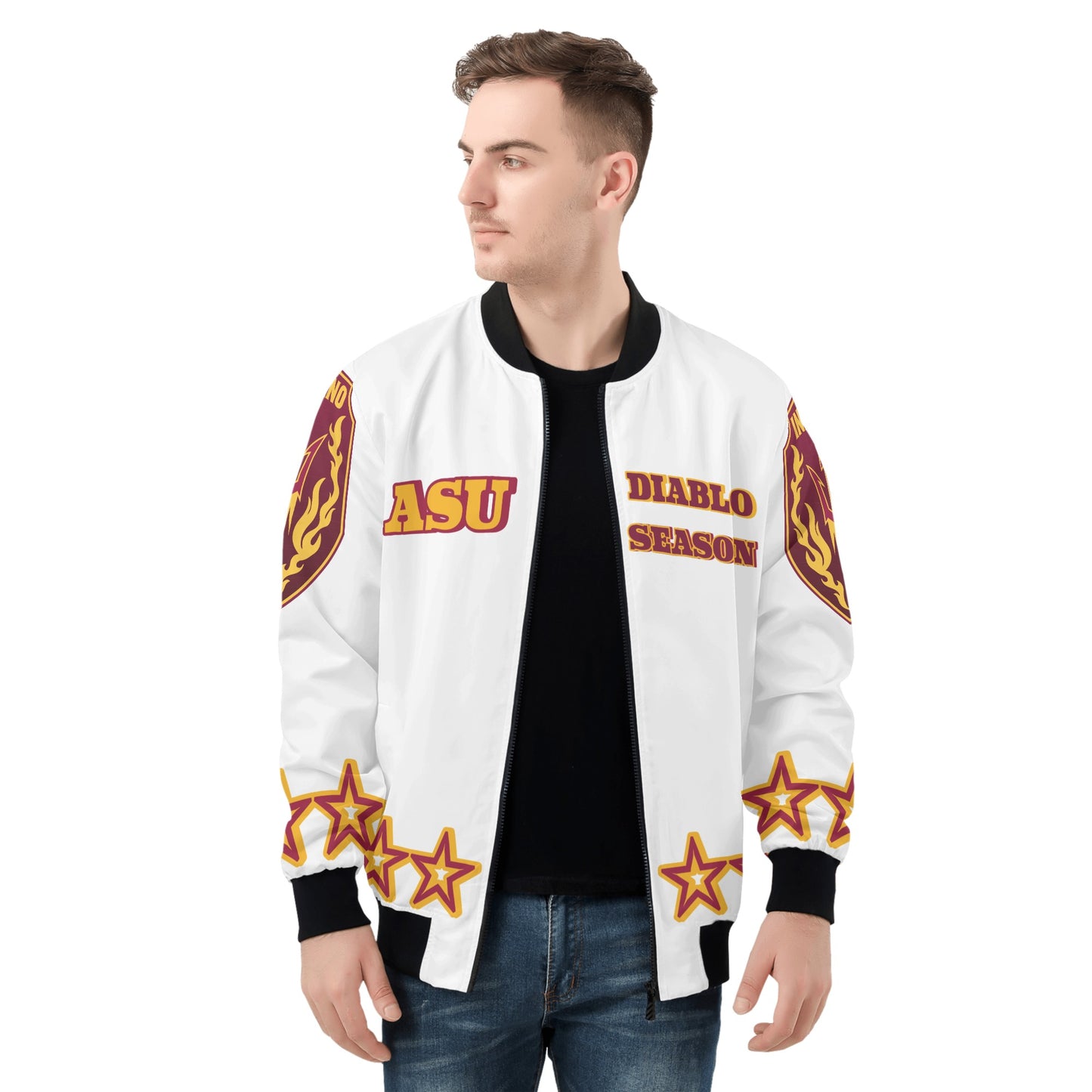 Sun Devil Stars Edition Mens White Zip Up Jacket