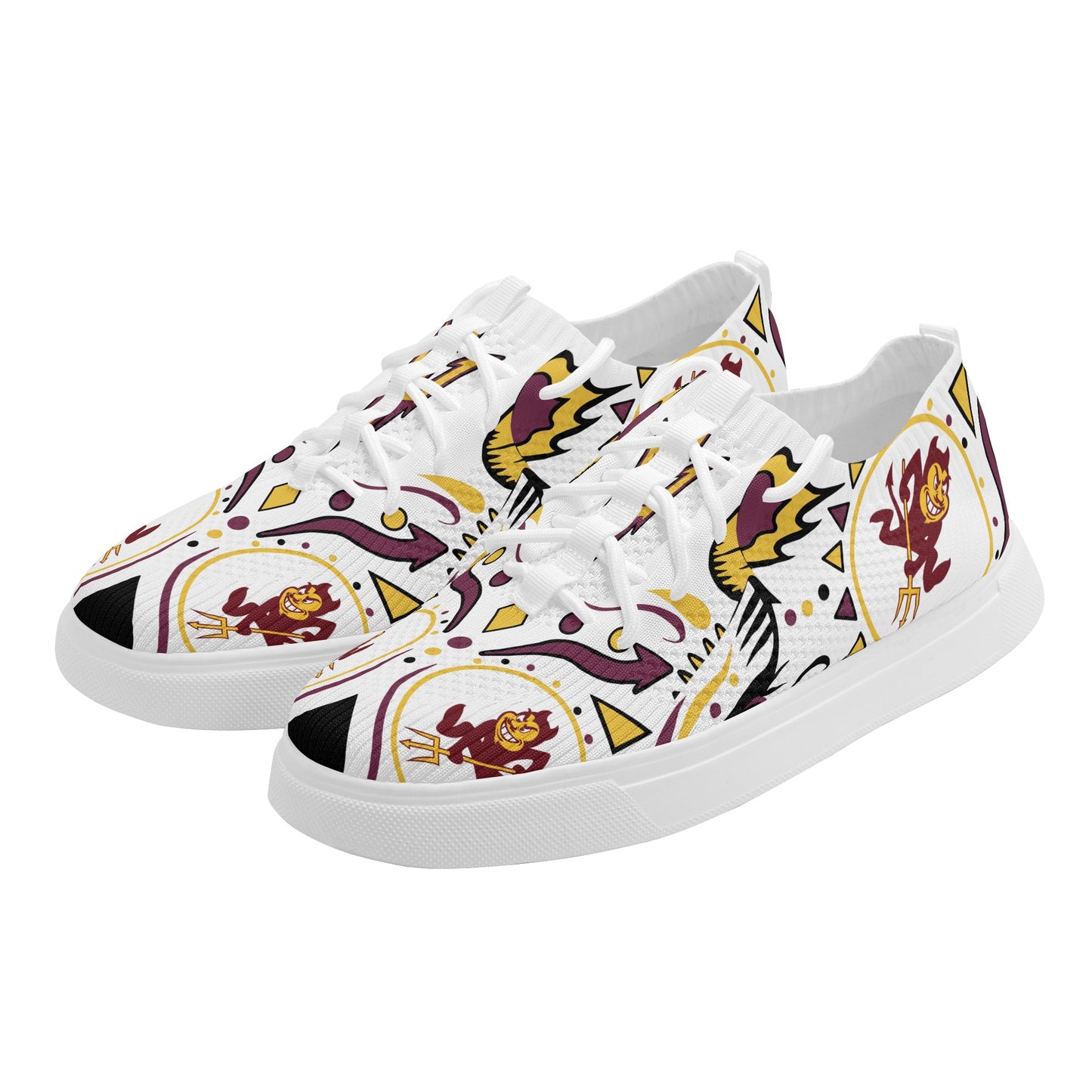 Sun Devil Stars ASU Edition Mens White Sparky Low Tops Star Kicks