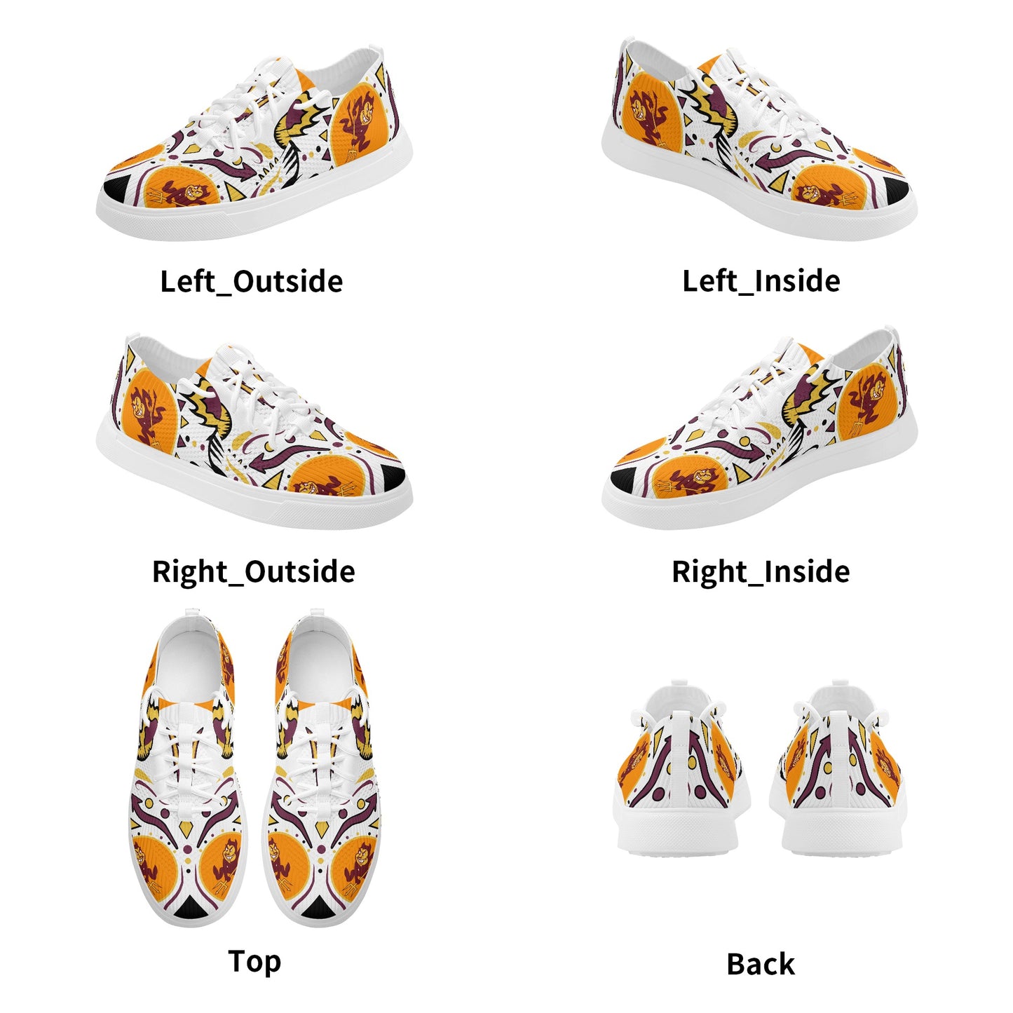 Sun Devil Stars ASU Edition Mens Orange Sparky Low Tops Star Kicks