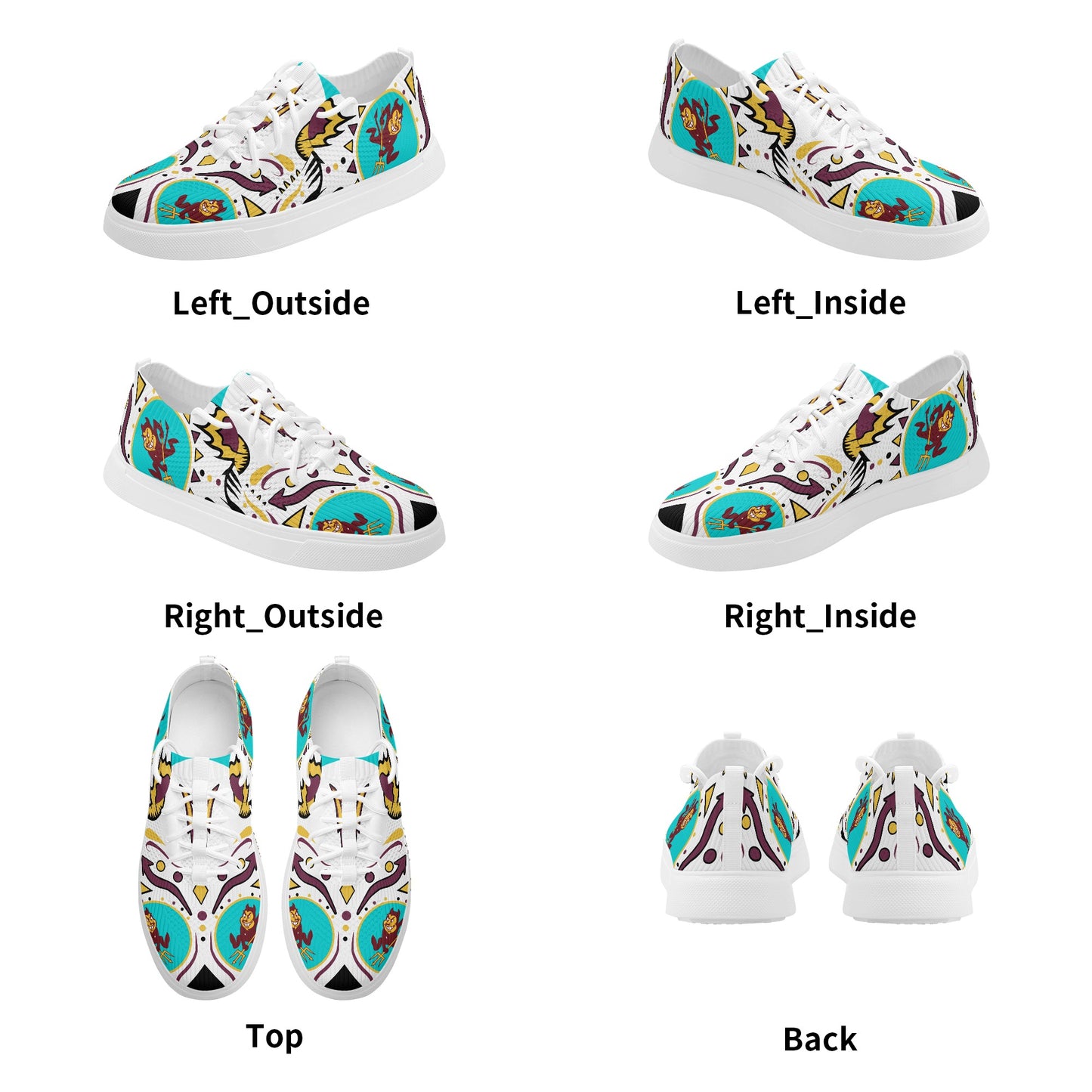 Sun Devil Stars ASU Edition Mens Turquoise Sparky Low Tops Star Kicks