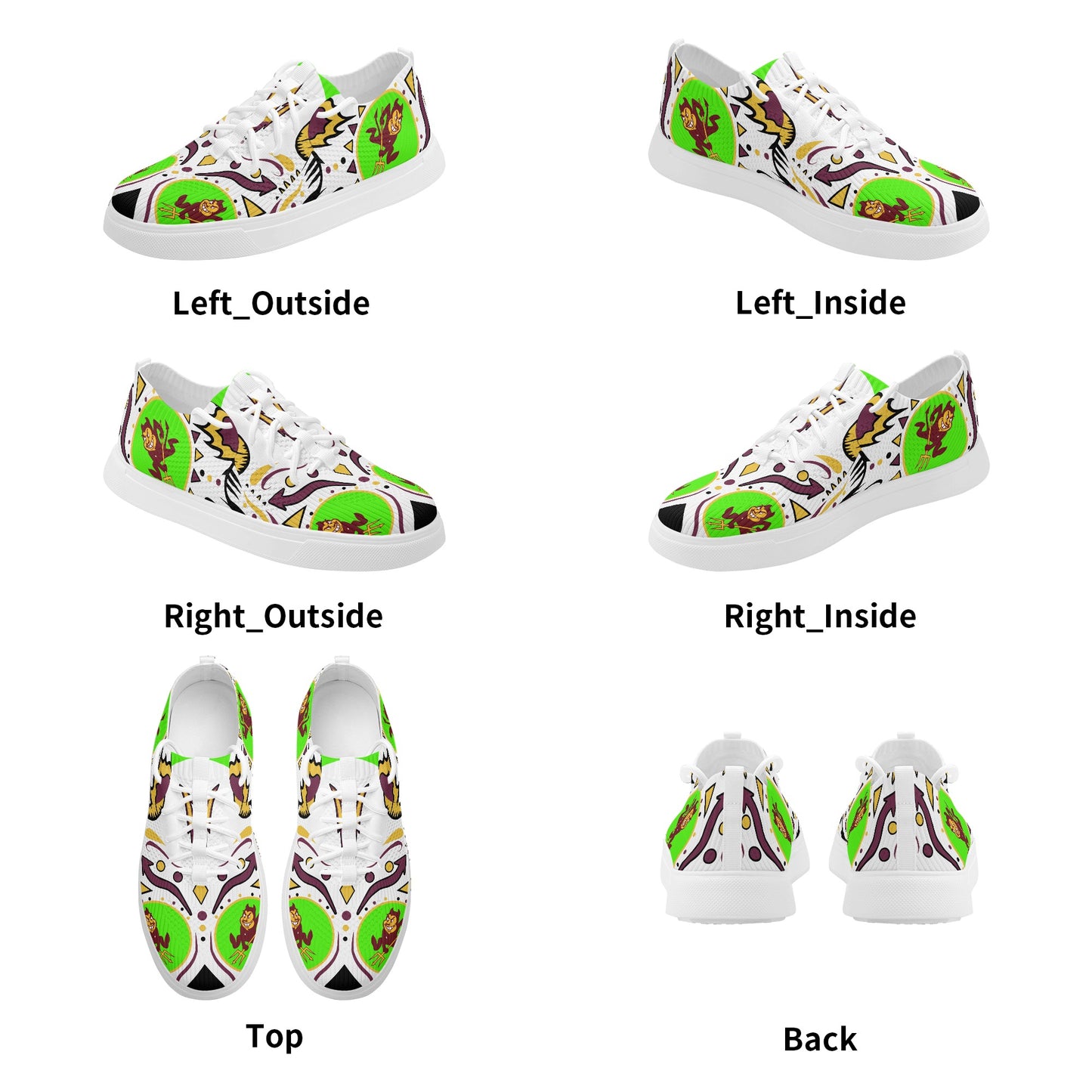 Sun Devil Stars ASU Edition Mens Goo Green Sparky Low Tops Star Kicks