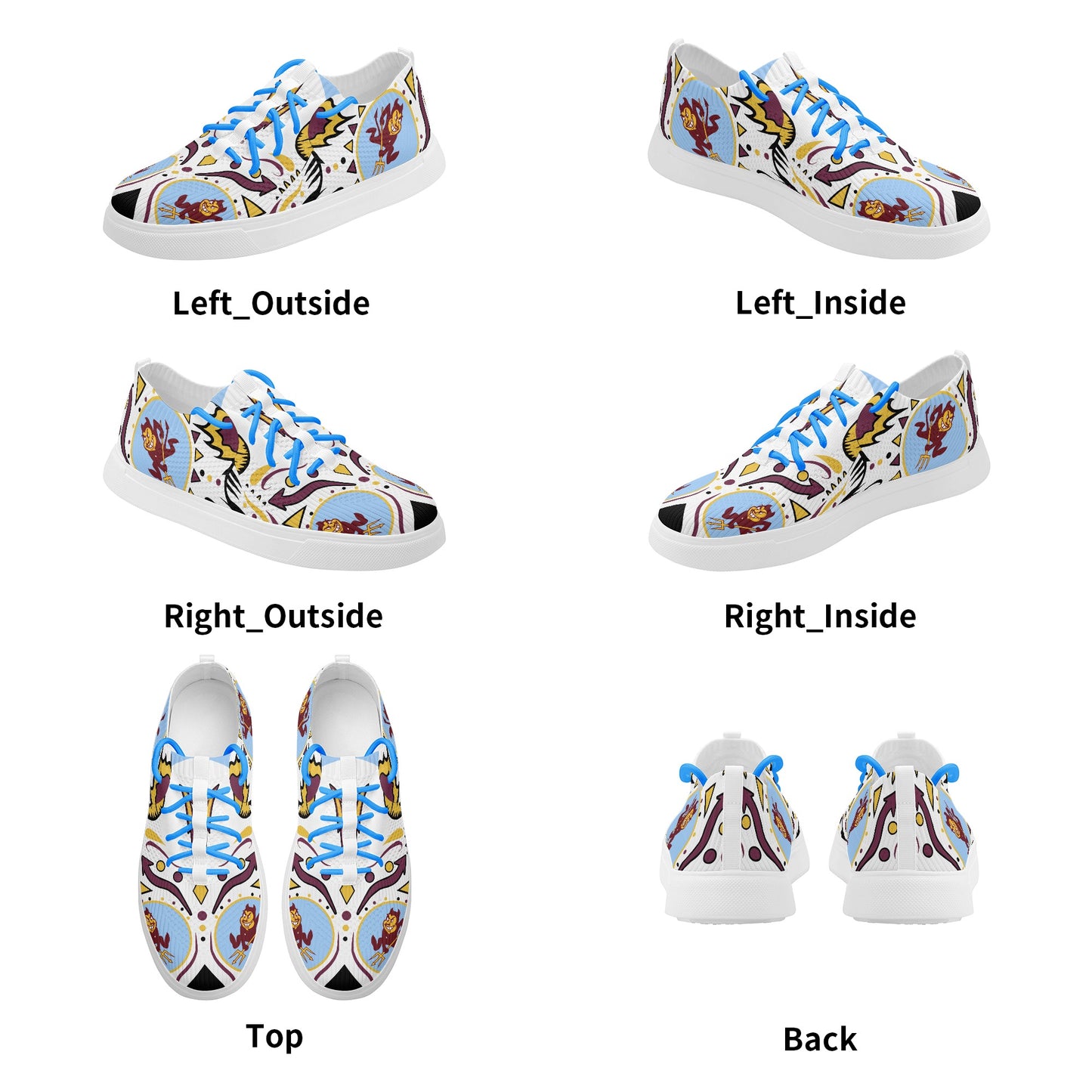 Sun Devil Stars ASU Edition Mens Sky Blue Sparky Low Tops Star Kicks