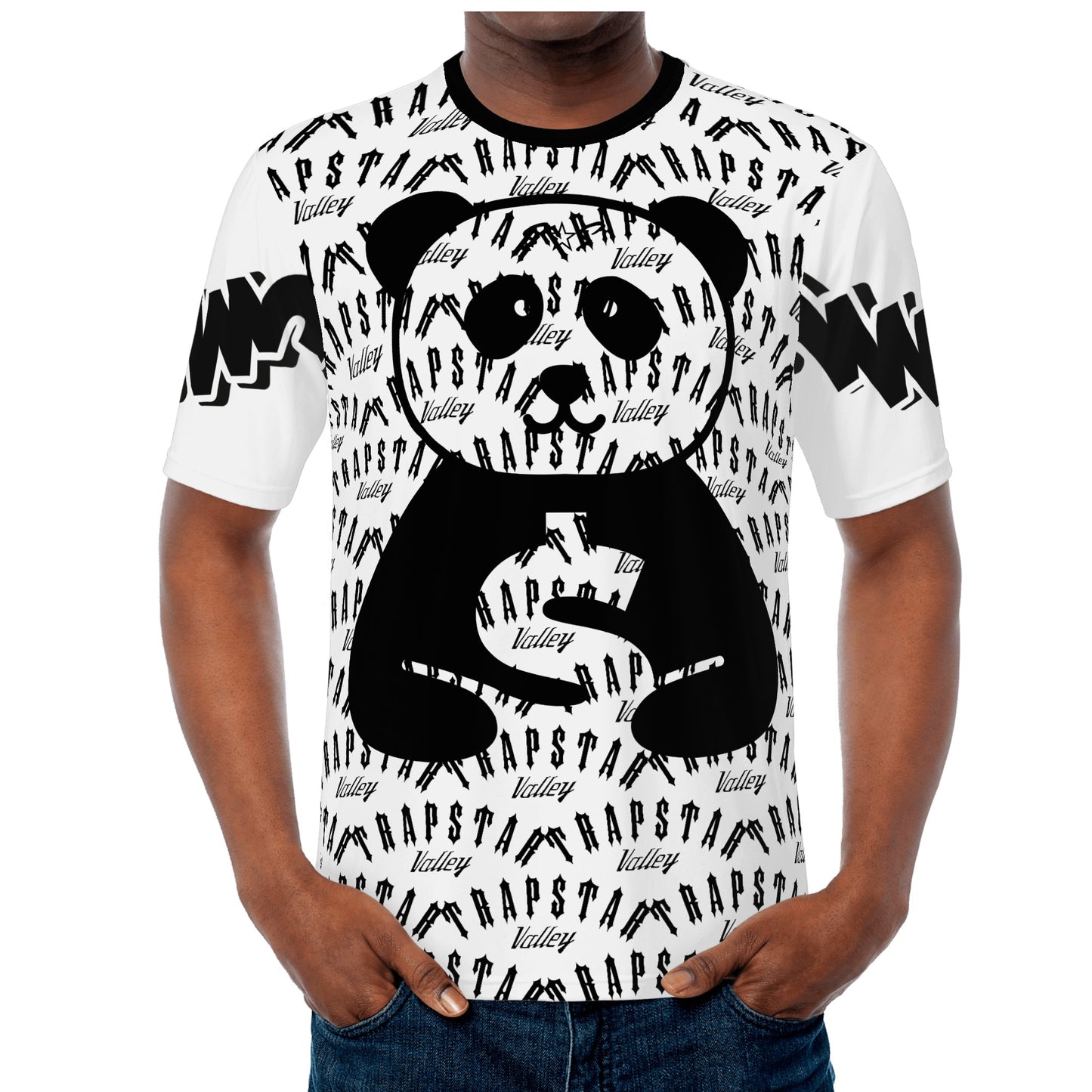 Trap Star Valley Panda 1.0 Mens White/Black  T-shirts