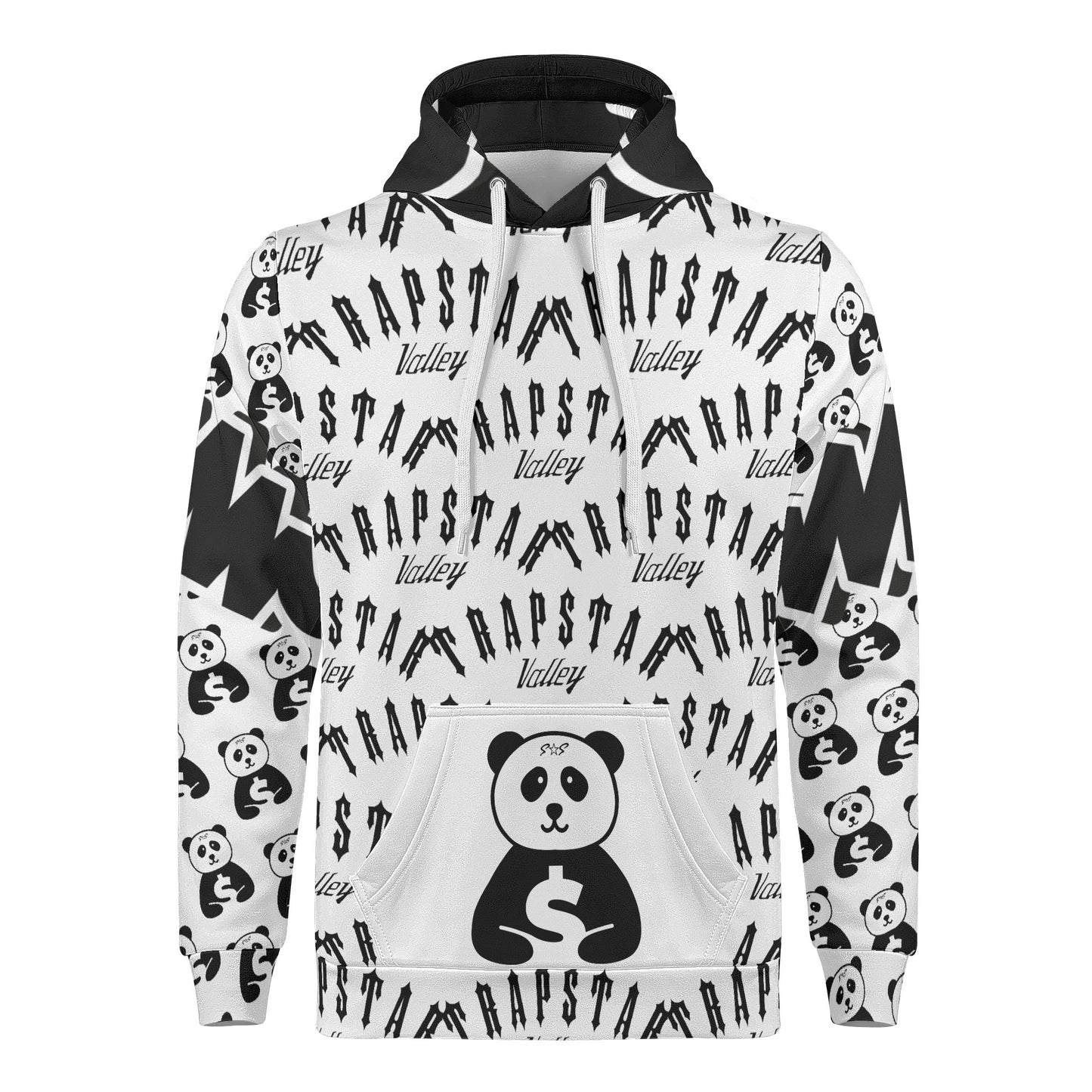 Trap Star Valley Panda 1.0 Mens White/Black Hoodie