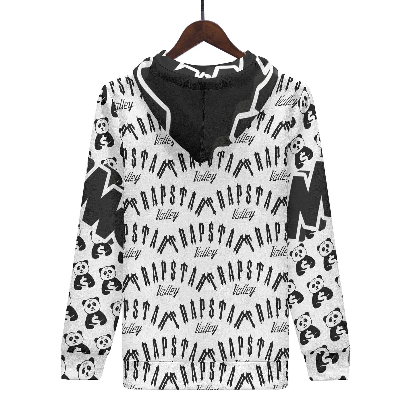 Trap Star Valley Panda 1.0 Mens White/Black Hoodie