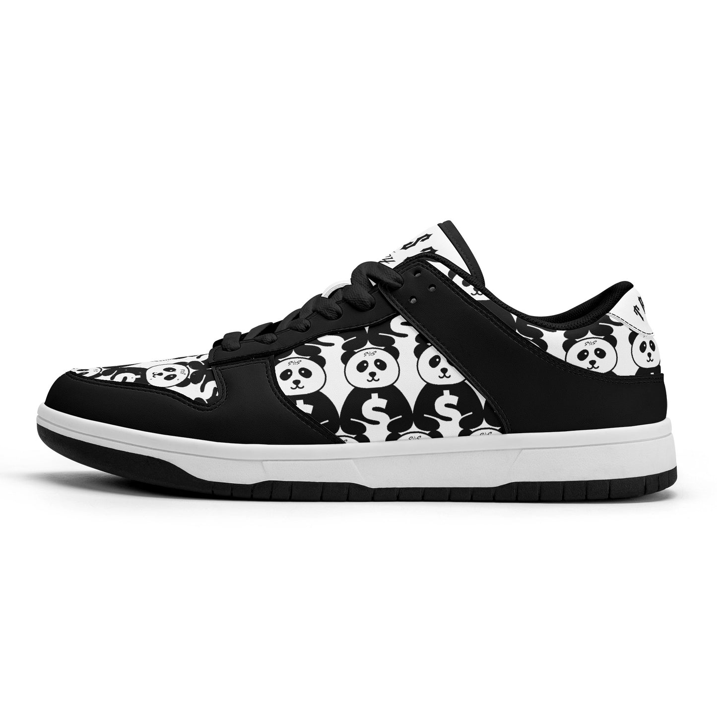 Trap Star Valley White/Black Mens Low Top Leather Star Kicks