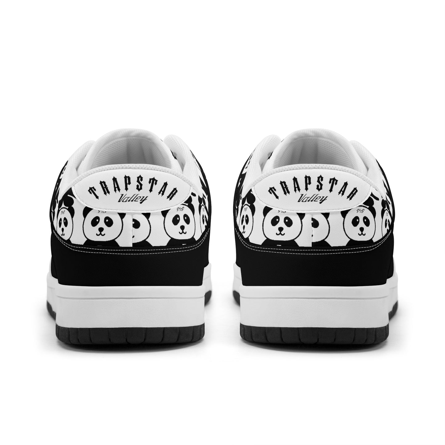 Trap Star Valley White/Black Mens Low Top Leather Star Kicks