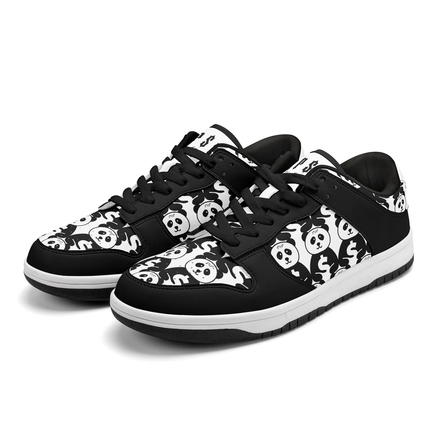 Trap Star Valley White/Black Mens Low Top Leather Star Kicks