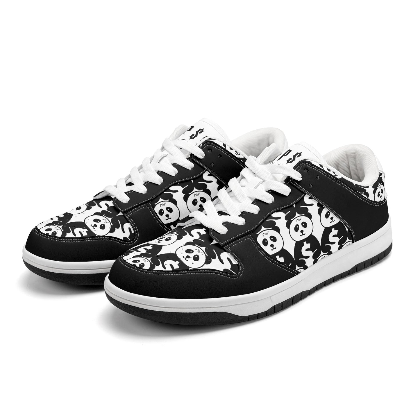 Trap Star Valley White/Black Mens Low Top Leather Star Kicks