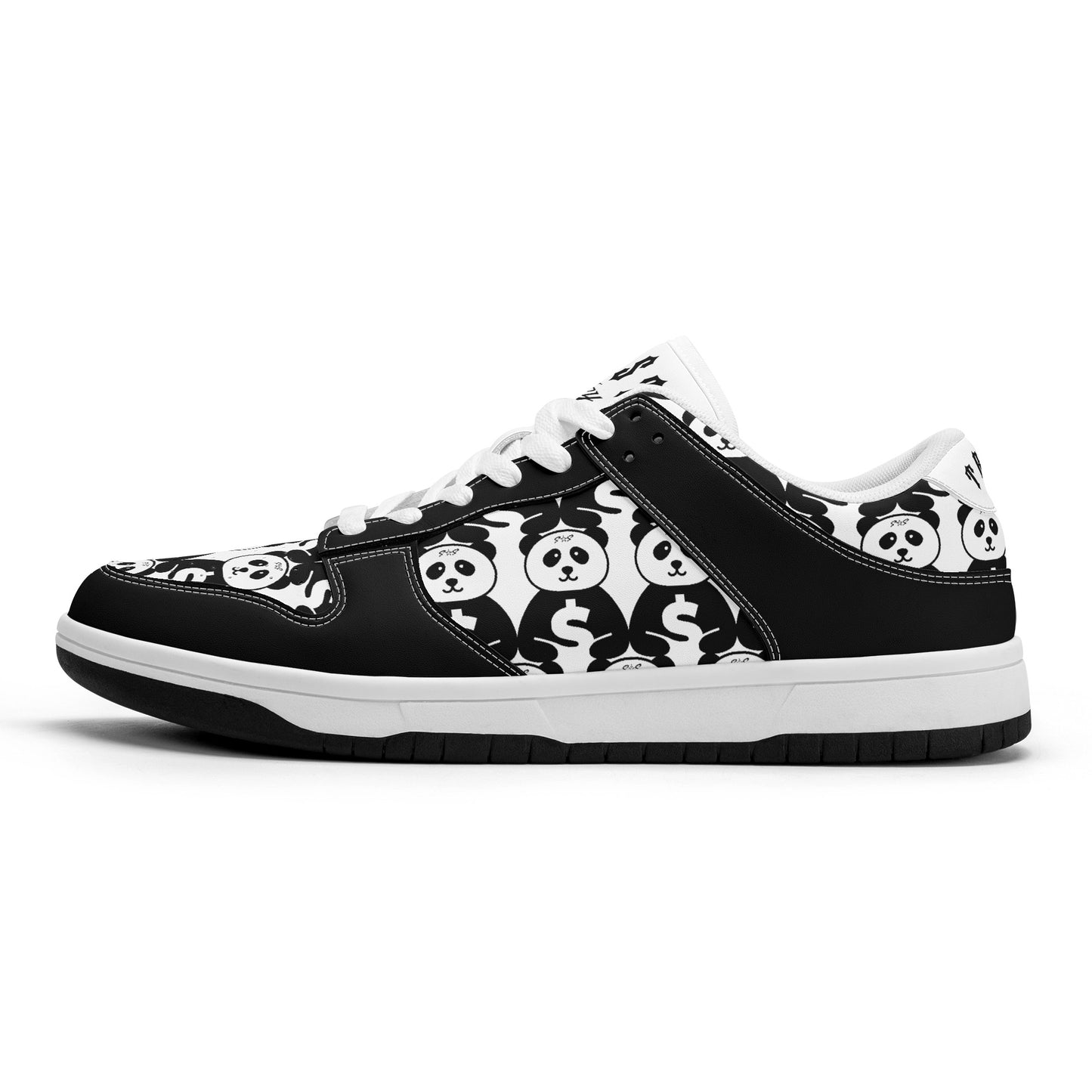 Trap Star Valley White/Black Mens Low Top Leather Star Kicks