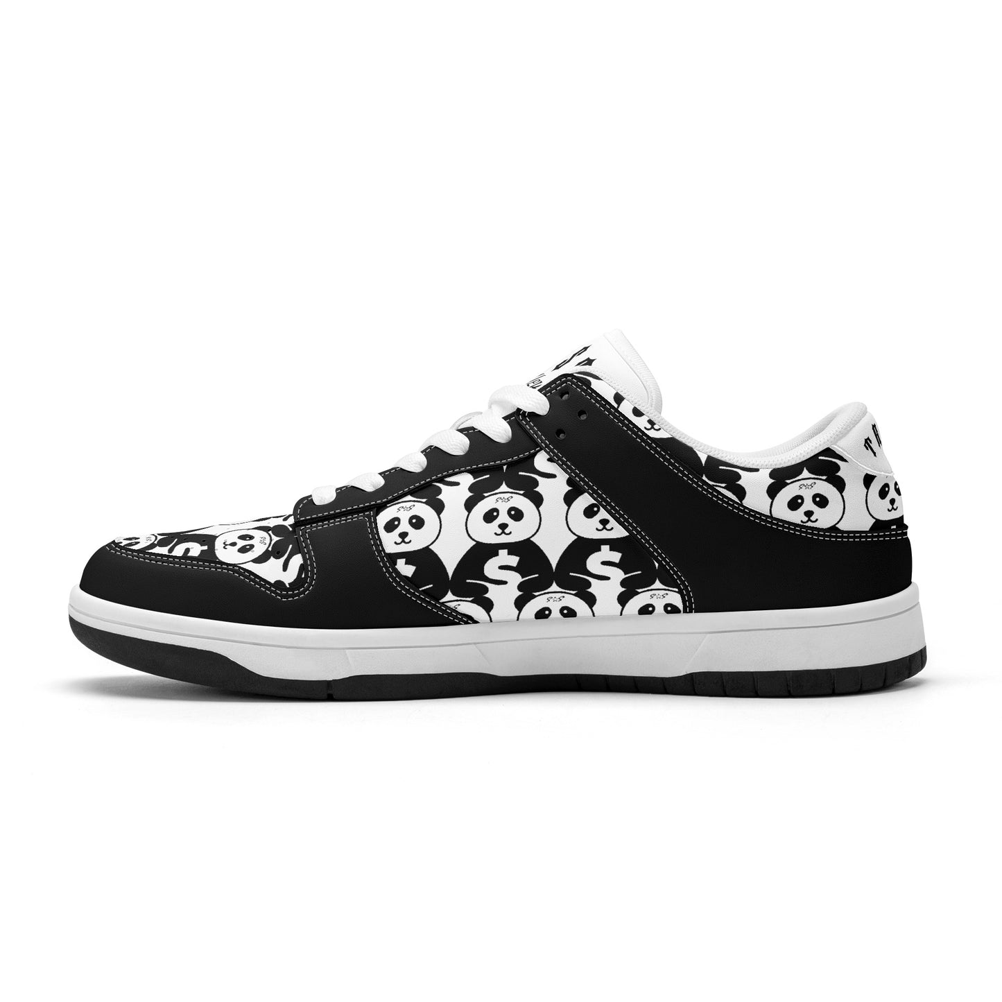 Trap Star Valley White/Black Mens Low Top Leather Star Kicks