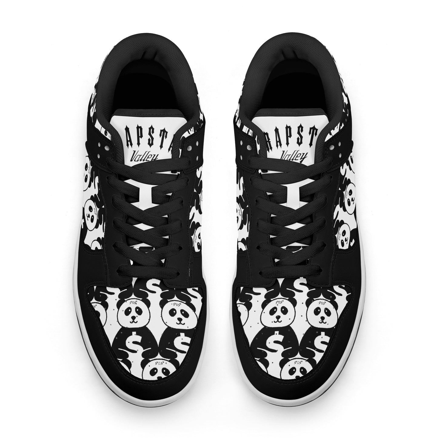 Trap Star Valley White/Black Mens Low Top Leather Star Kicks