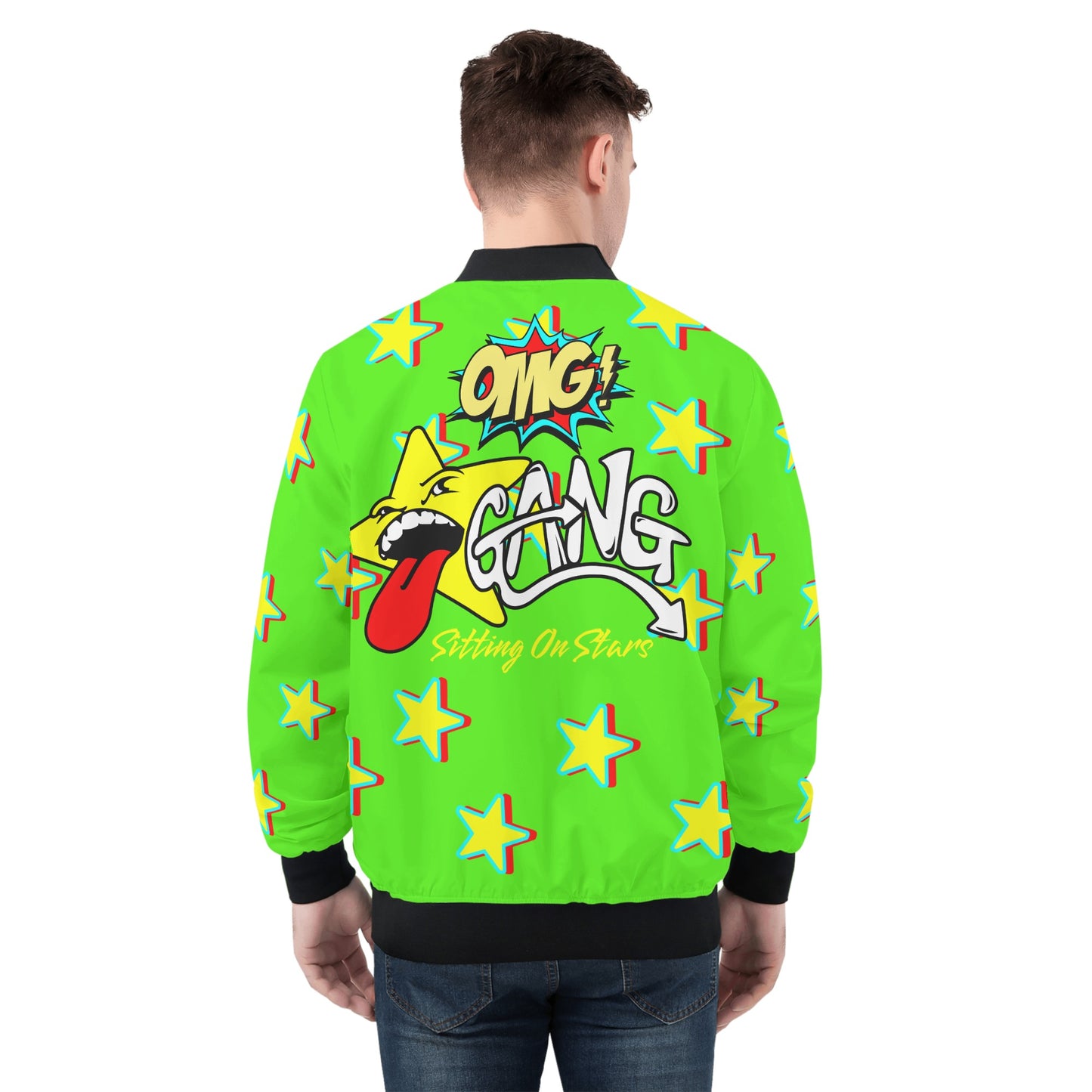 Star Gang Mens Goo Green Zip Up Jacket