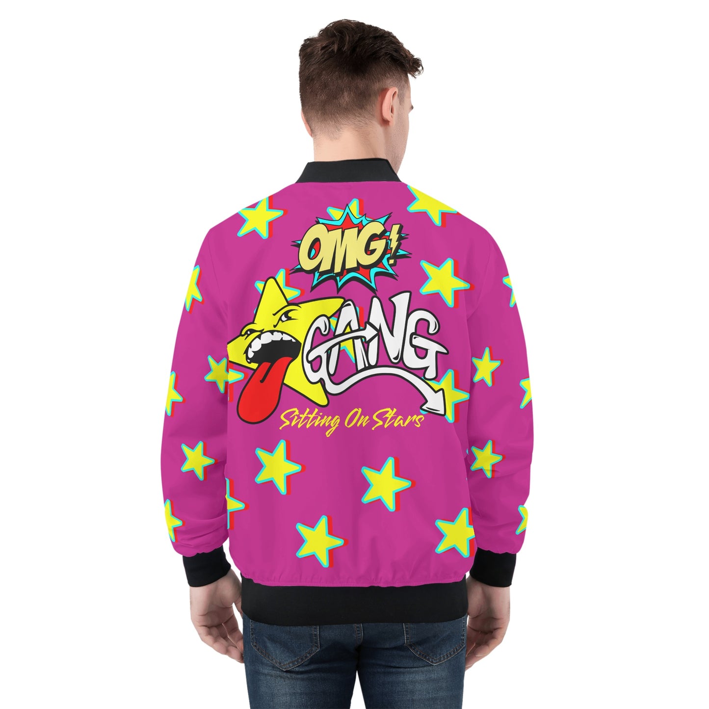 Star Gang Mens Purple Zip Up Jacket