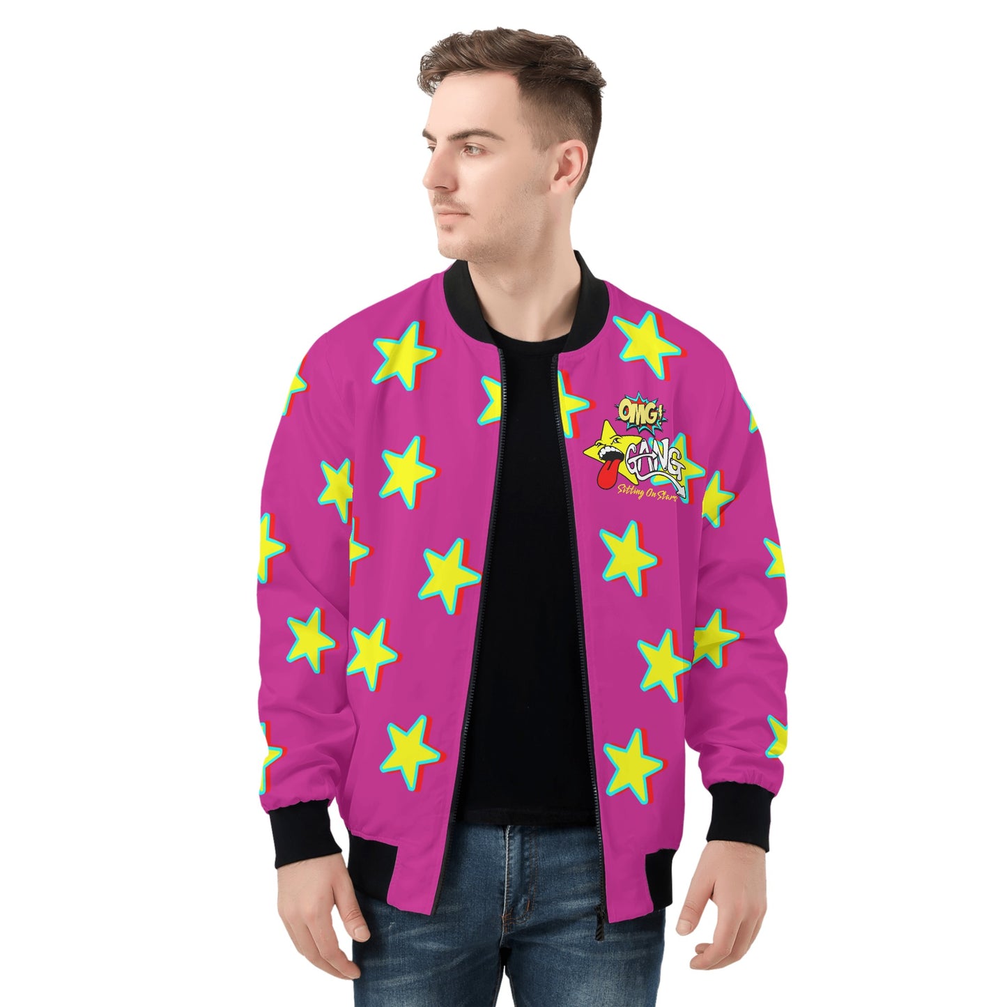 Star Gang Mens Purple Zip Up Jacket