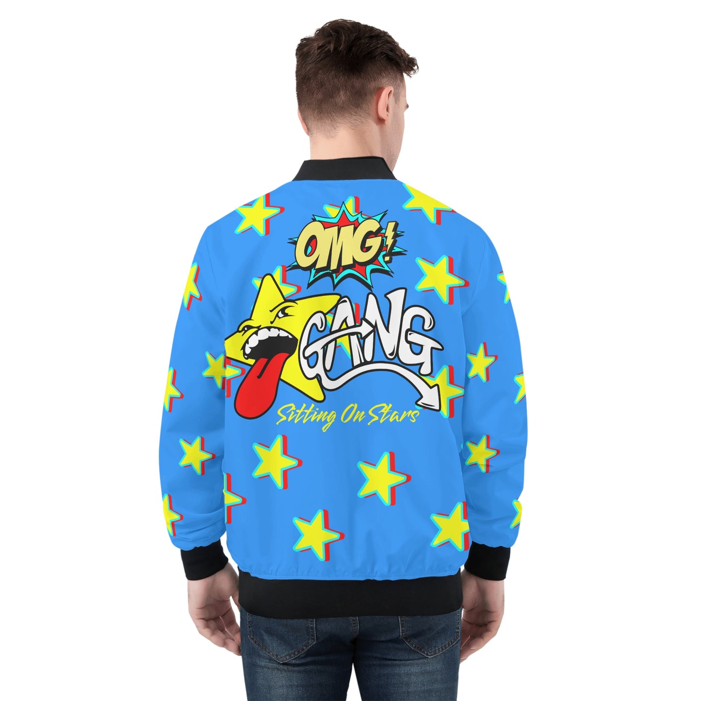 Star Gang Mens Blue Zip Up Jacket