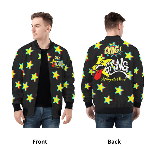 Star Gang Mens Black Zip Up Jacket