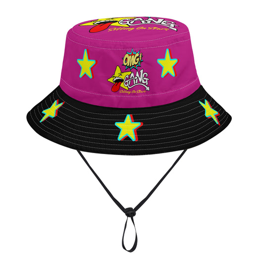 Star Gang Purple/Black Bucket Hats with Adjustable String