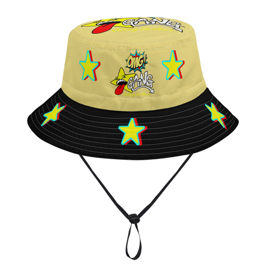 Star Gang Tan/Black Bucket Hats with Adjustable String