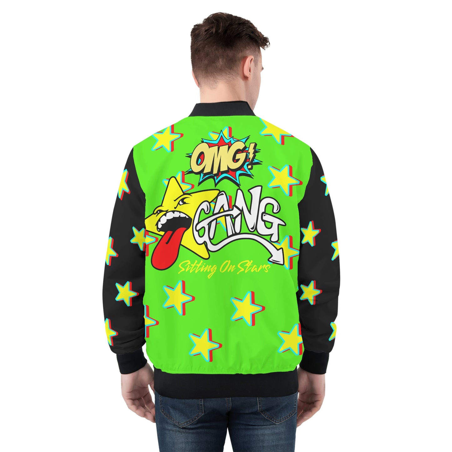 Star Gang Mens Goo Green Zip Up Jacket