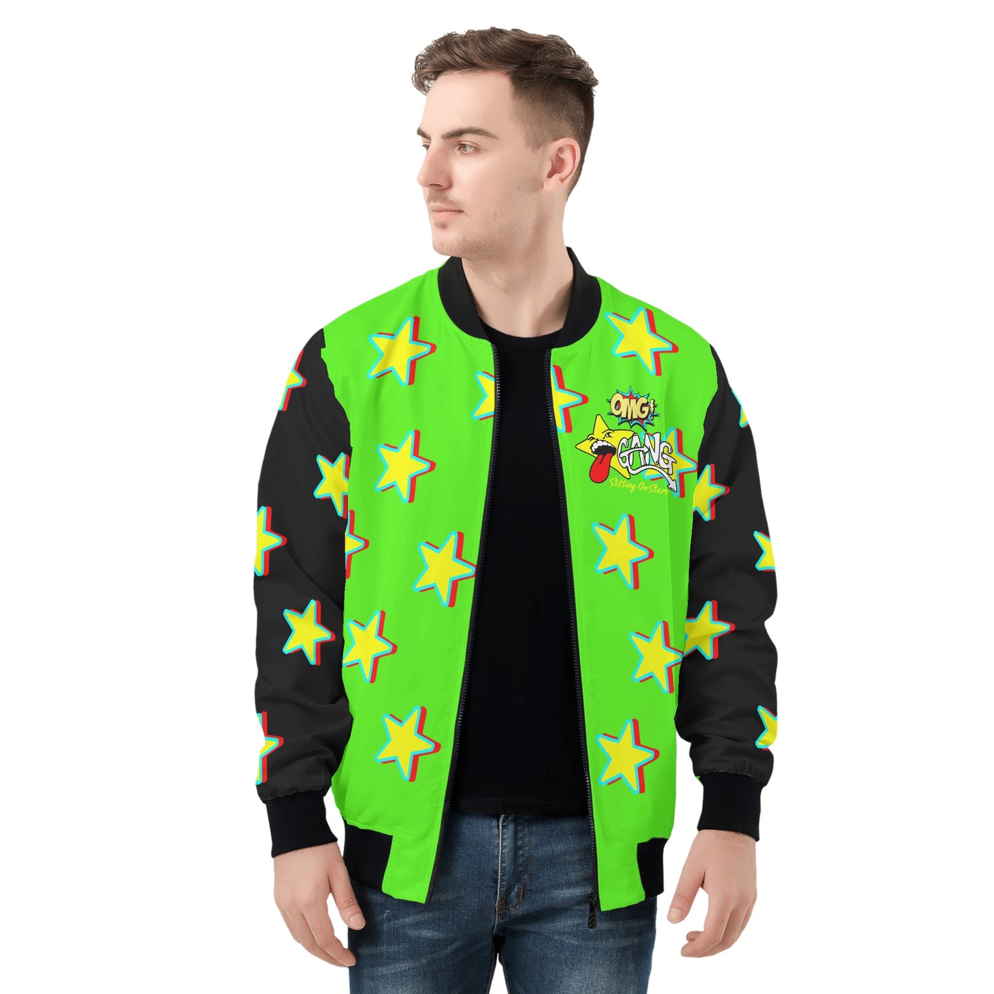 Star Gang Mens Goo Green Zip Up Jacket