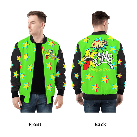 Star Gang Mens Goo Green Zip Up Jacket