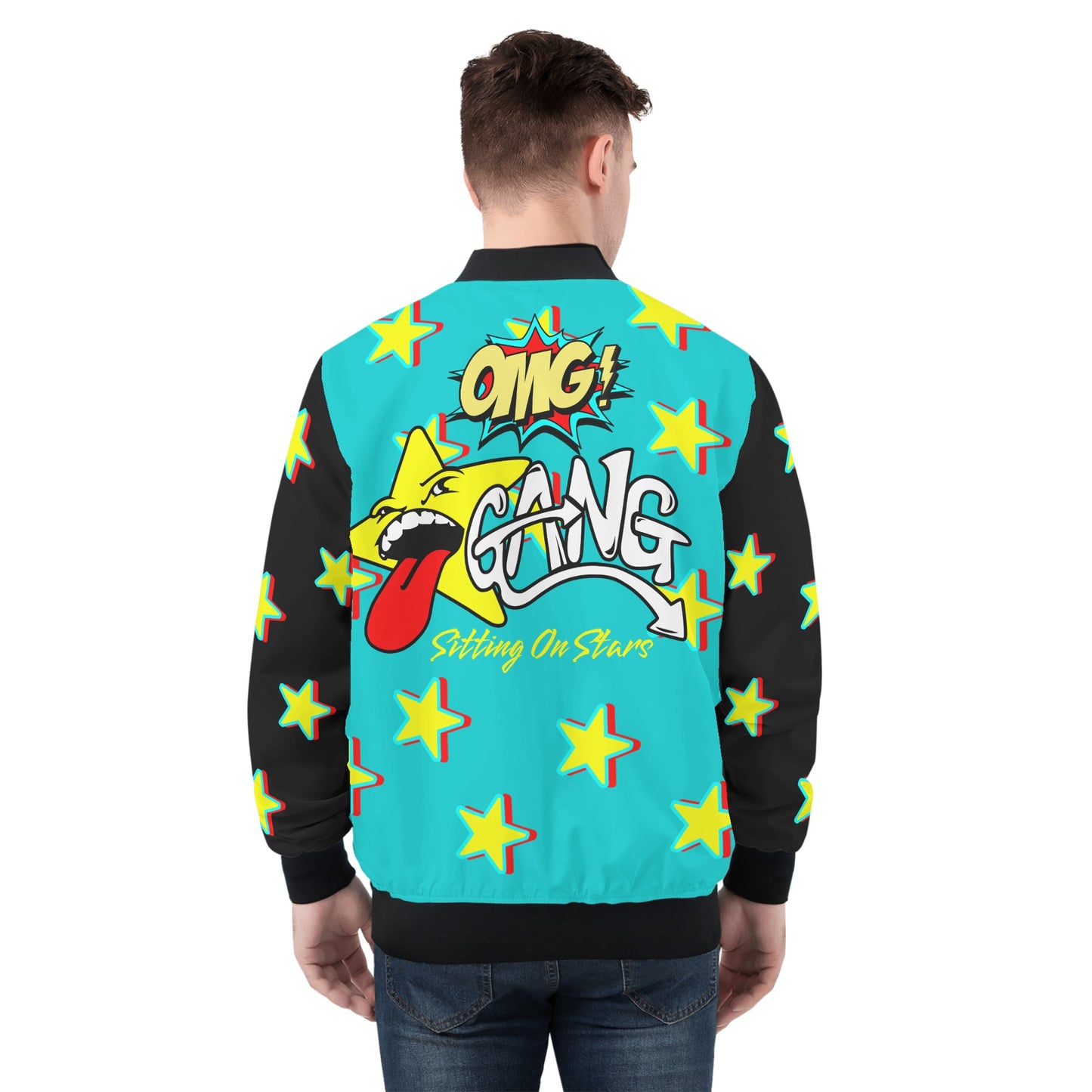 Star Gang Mens Turquoise Zip Up Jacket