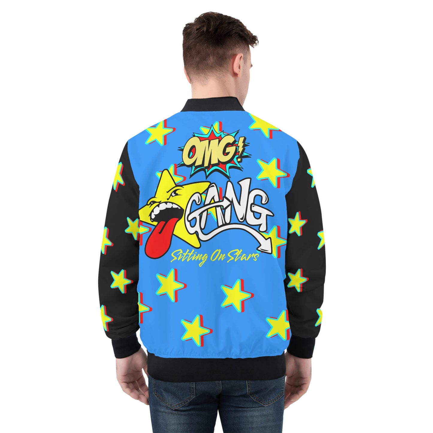 Star Gang Mens Blue Zip Up Jacket