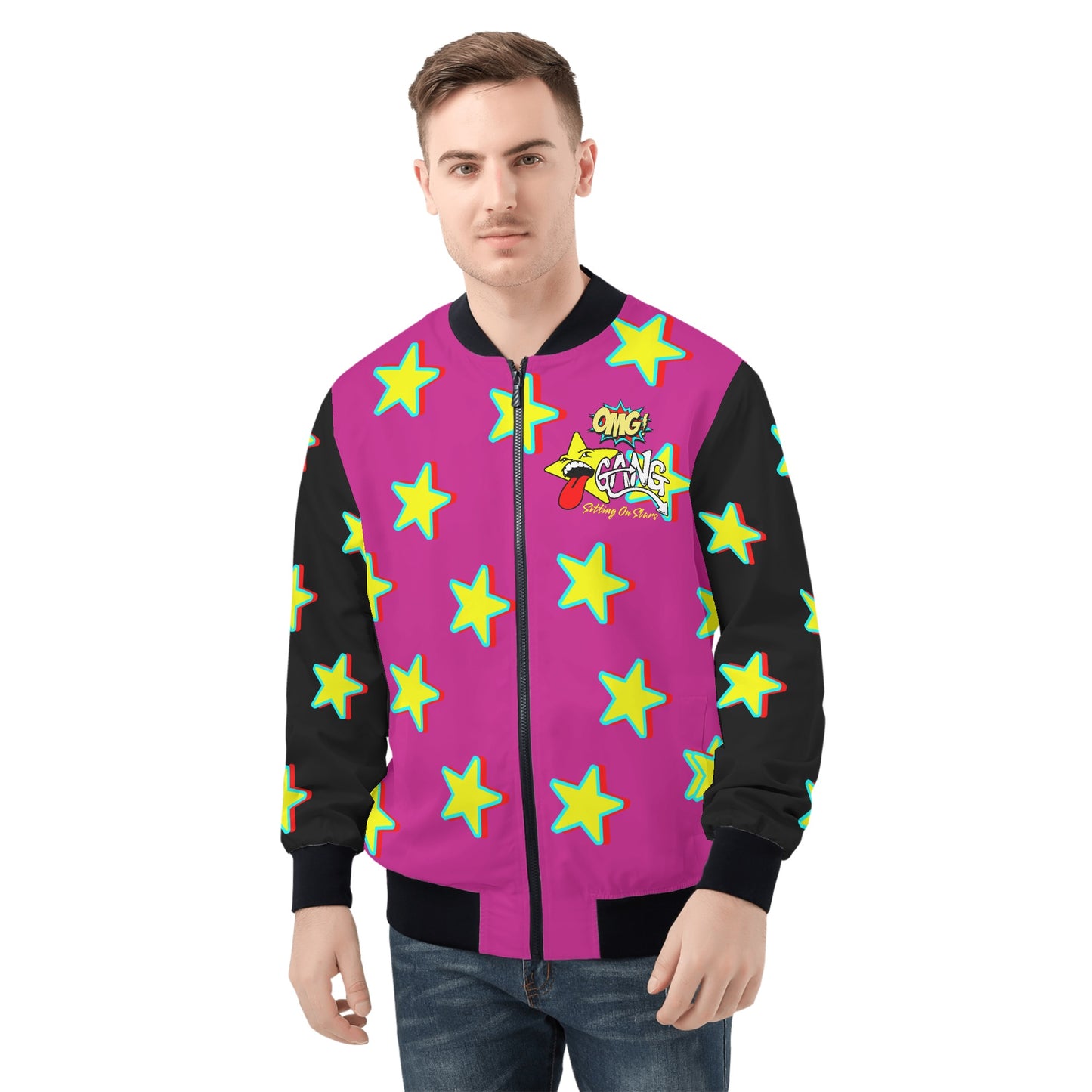 Star Gang Mens Purple Zip Up Jacket