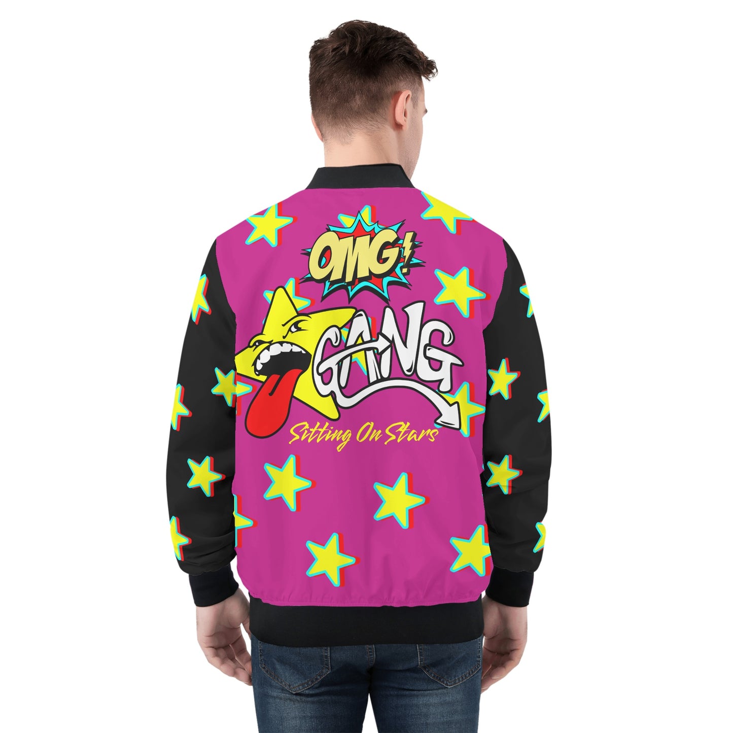 Star Gang Mens Purple Zip Up Jacket